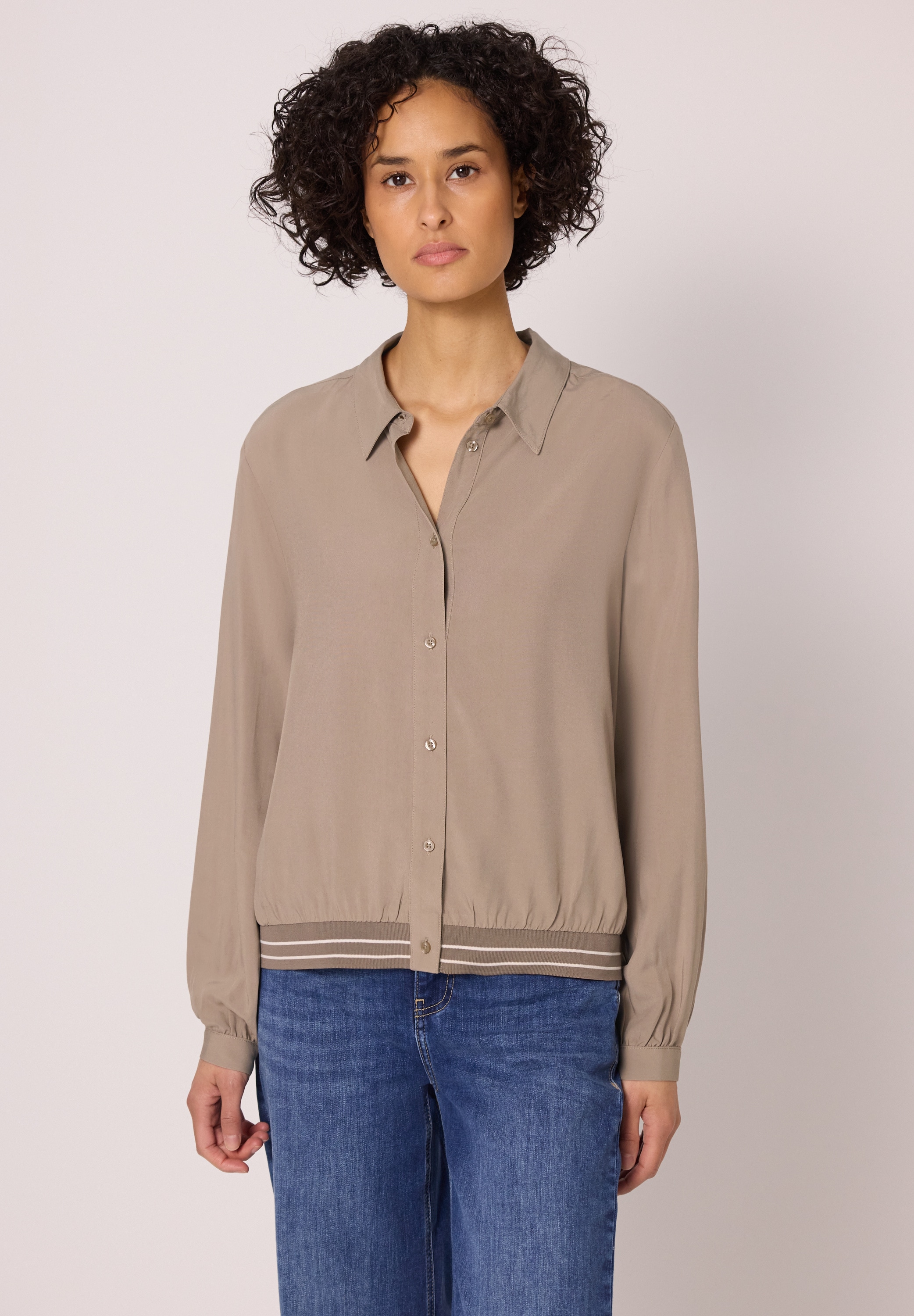 STREET ONE Langarmbluse mit College-Style Details günstig online kaufen