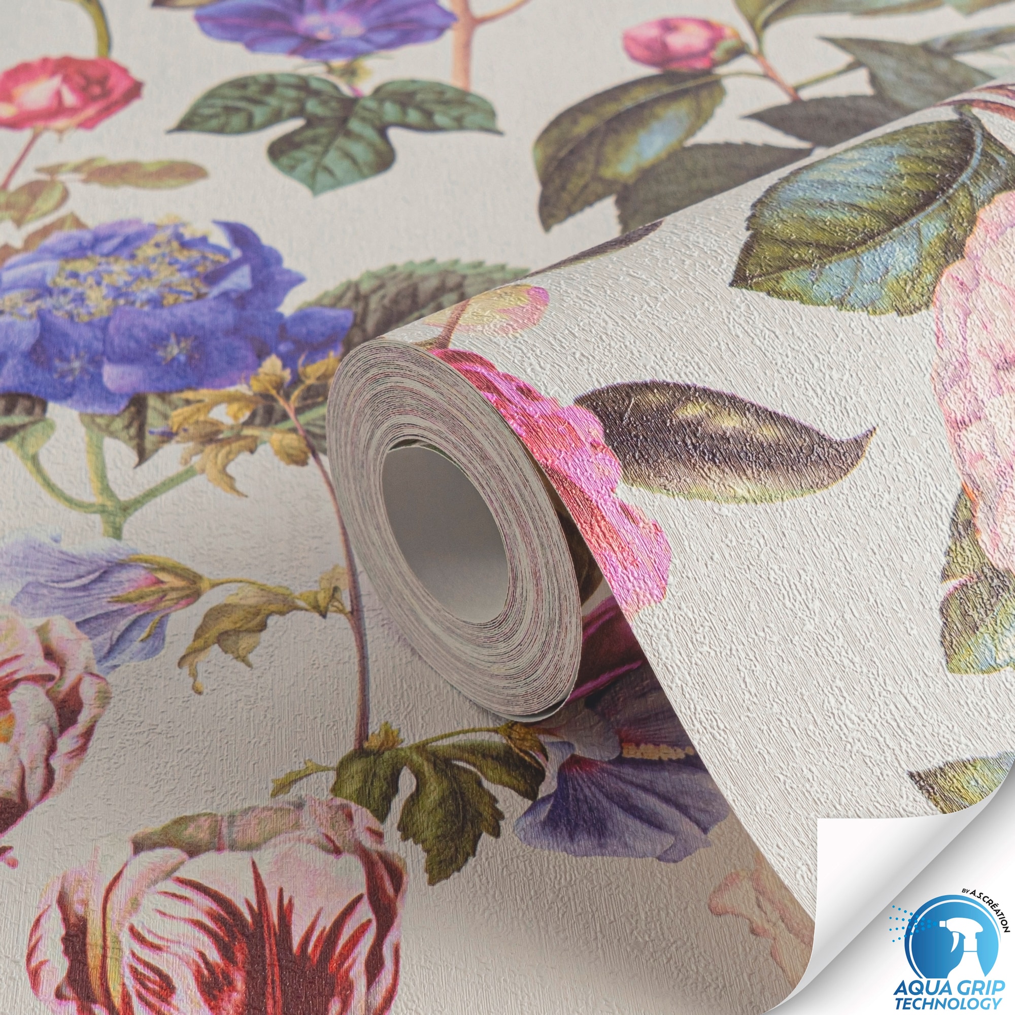 living walls Vliestapete »DesignDrop vorgeleimte Tapete Design Mustertapete Weiß Gelb«, matt, Vliestapete vorgekleistert floral für Schlafzimmer Wohnzimmer Küche