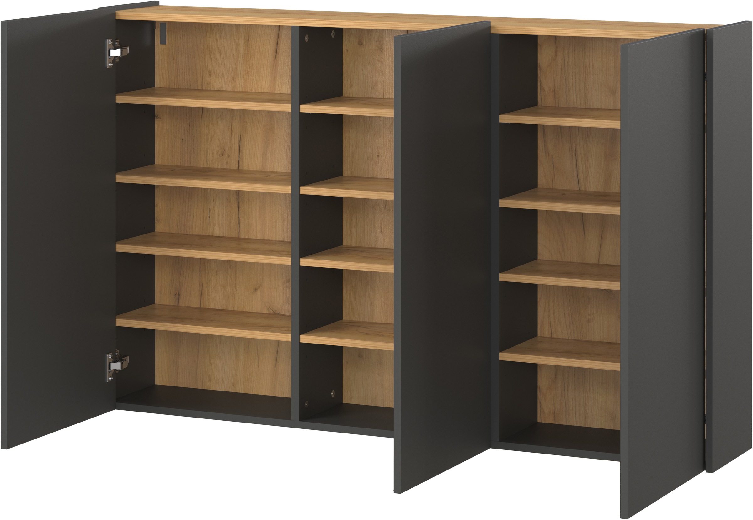 GERMANIA Garderoben-Set »Libbiano«, (2 St.), Garderoben-Set bestehend aus Mehrzweckschrank und Spiegel