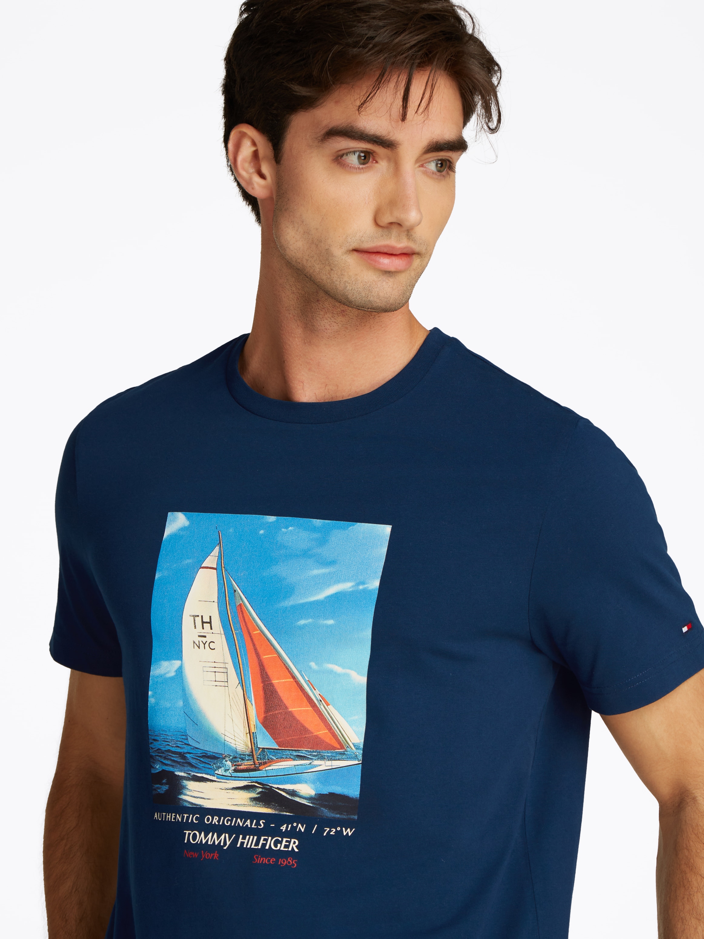 Tommy Hilfiger T-Shirt "HILFIGER COLOR PHOTO PRINT TEE", mit modischem Prin günstig online kaufen