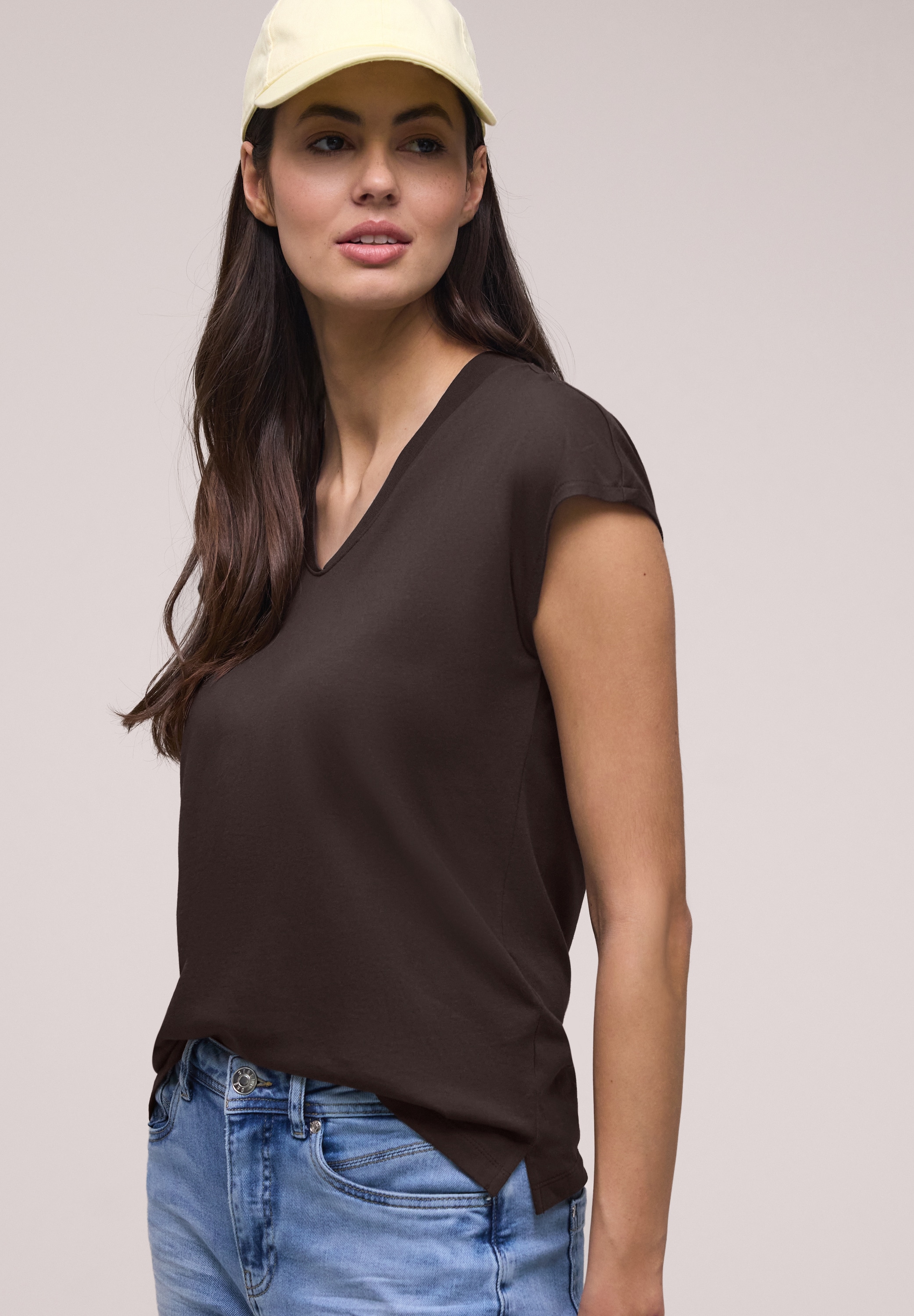 STREET ONE V-Shirt mit V-Ausschnitt günstig online kaufen