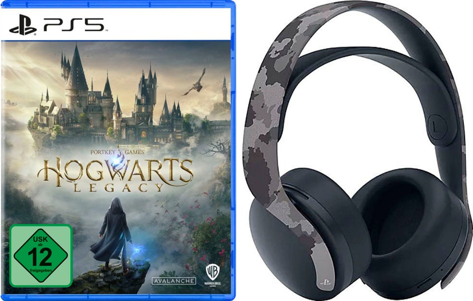 PlayStation | Gaming-Headset Wireless + »PS5 BAUR Pulse camouflage 3D-Wireless-Headset Legacy«, Wireless, Hogwarts True 5