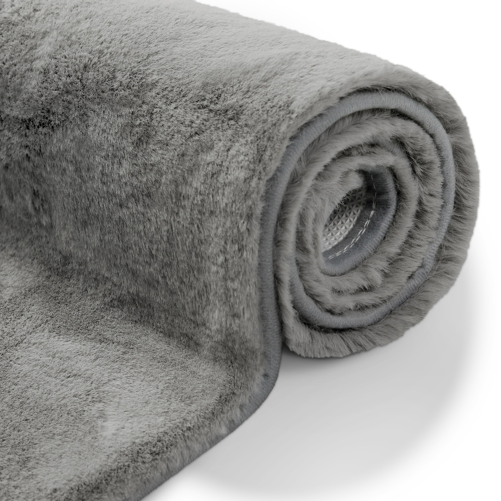my home Badematte »Lennja«, rutschhemmend beschichtet, fußbodenheizungsgeeignet, Badteppich, getuftet, Uni, antirutsch, flauschig wie Kaninchenfell
