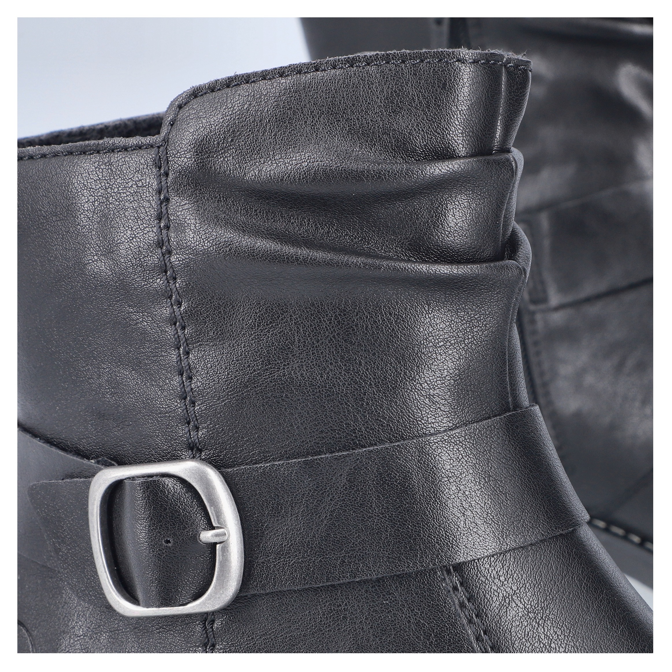 Stiefelette RIEKER, Damen, Gr. 38, schwarz, Lederimitat, unifarben, Basic, Schuhe Stiefelette, Boots, Blockabsatz, mit Innenreißverschluss 3