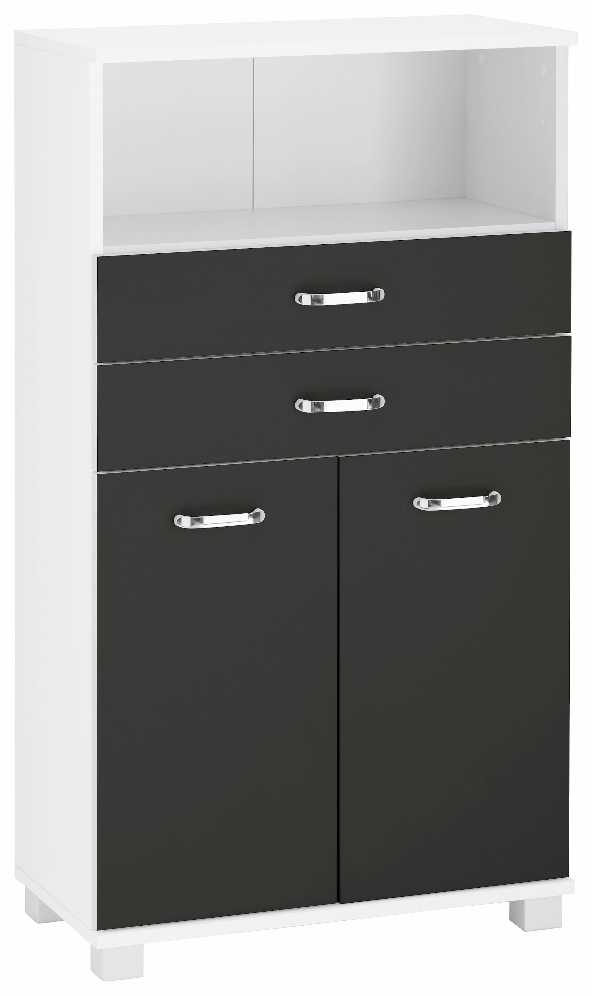 Schildmeyer Midischrank »Colli«, Breite 60 cm, Badezimmerschrank mit Metallgriffen, Ablageboden