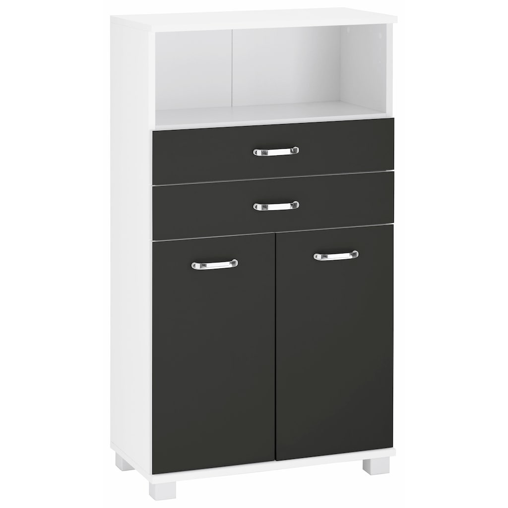 Schildmeyer Midischrank »Colli«, Breite 60 cm, Badezimmerschrank mit Metallgriffen, Ablageboden