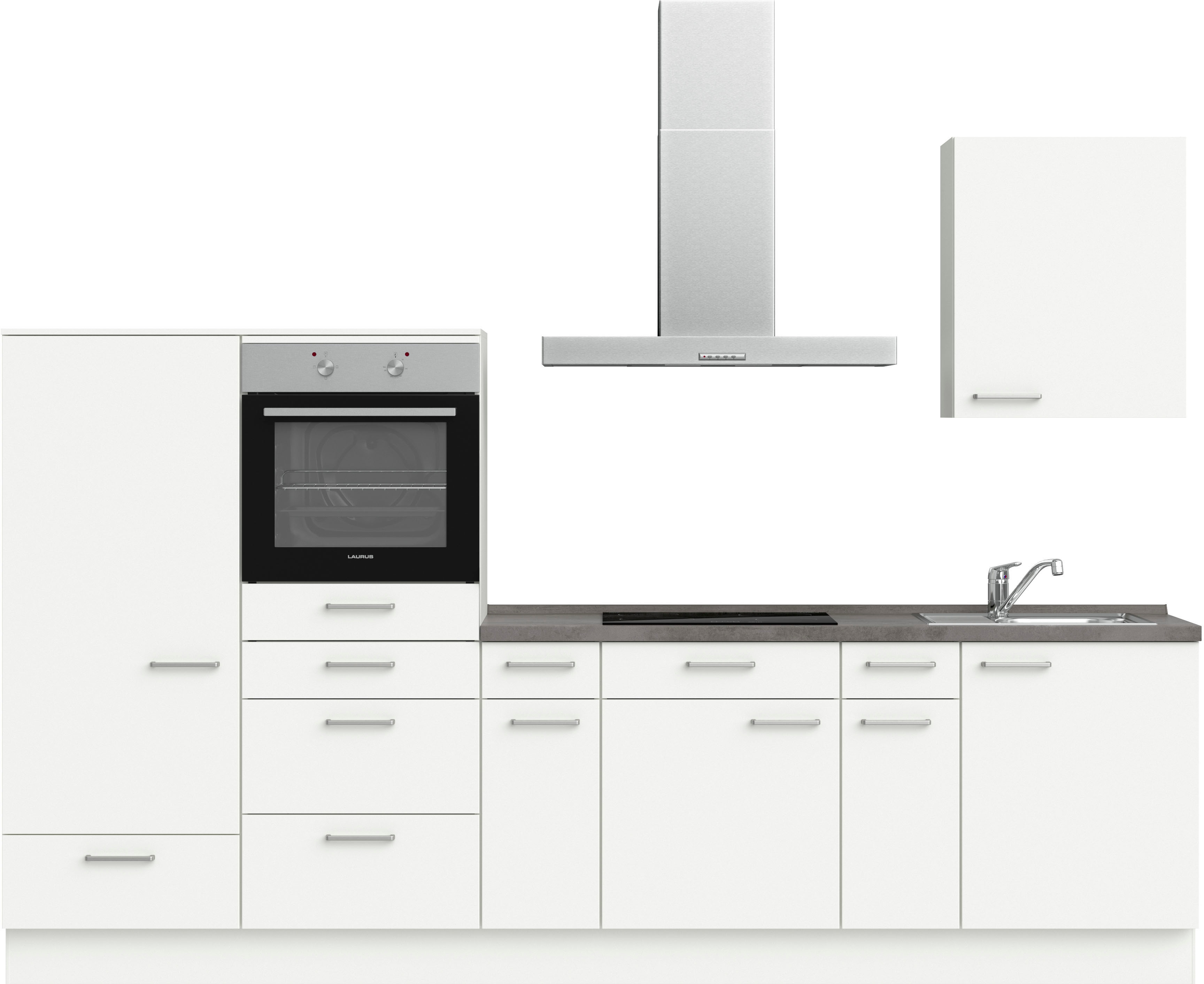 nobilia Küchenzeile ""Touch I", NEU: individuell anpassbar mit gratis Profi-Beratung" vormontiert, Breite 300 cm, Ausrichtung wählbar, wahlw. mit E-Geräten