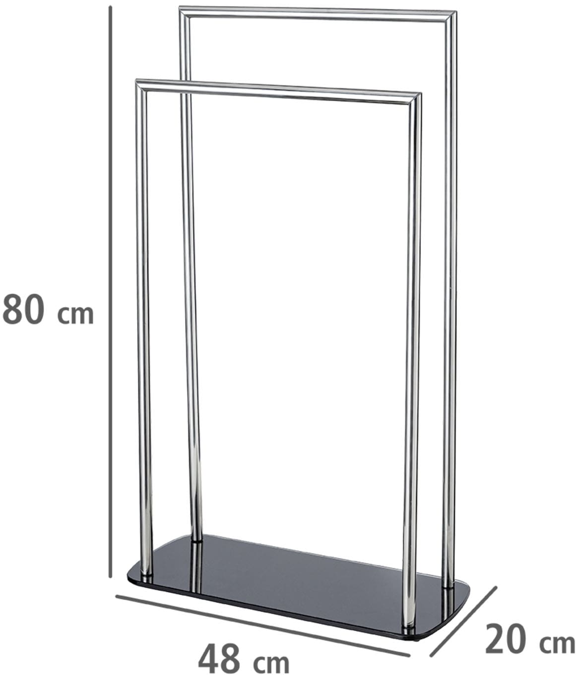 WENKO WC-Garnitur »Ravina« aus Edelstahl | Kunststoff | Sicherheitsglas