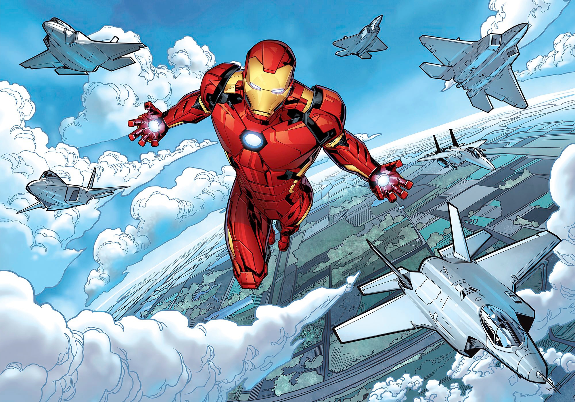 Komar Vliestapete "Iron Man Flight", 400x280 cm (Breite x Höhe)