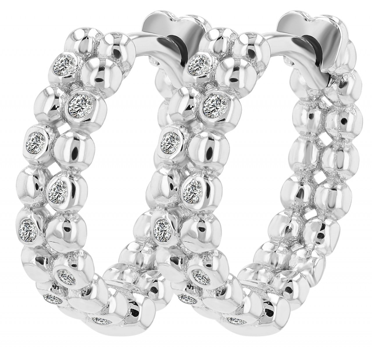 Adelia´s Paar Creolen »Damen Creolen aus 925 Sterling Silber und Zirkonia Ø 10 mm«