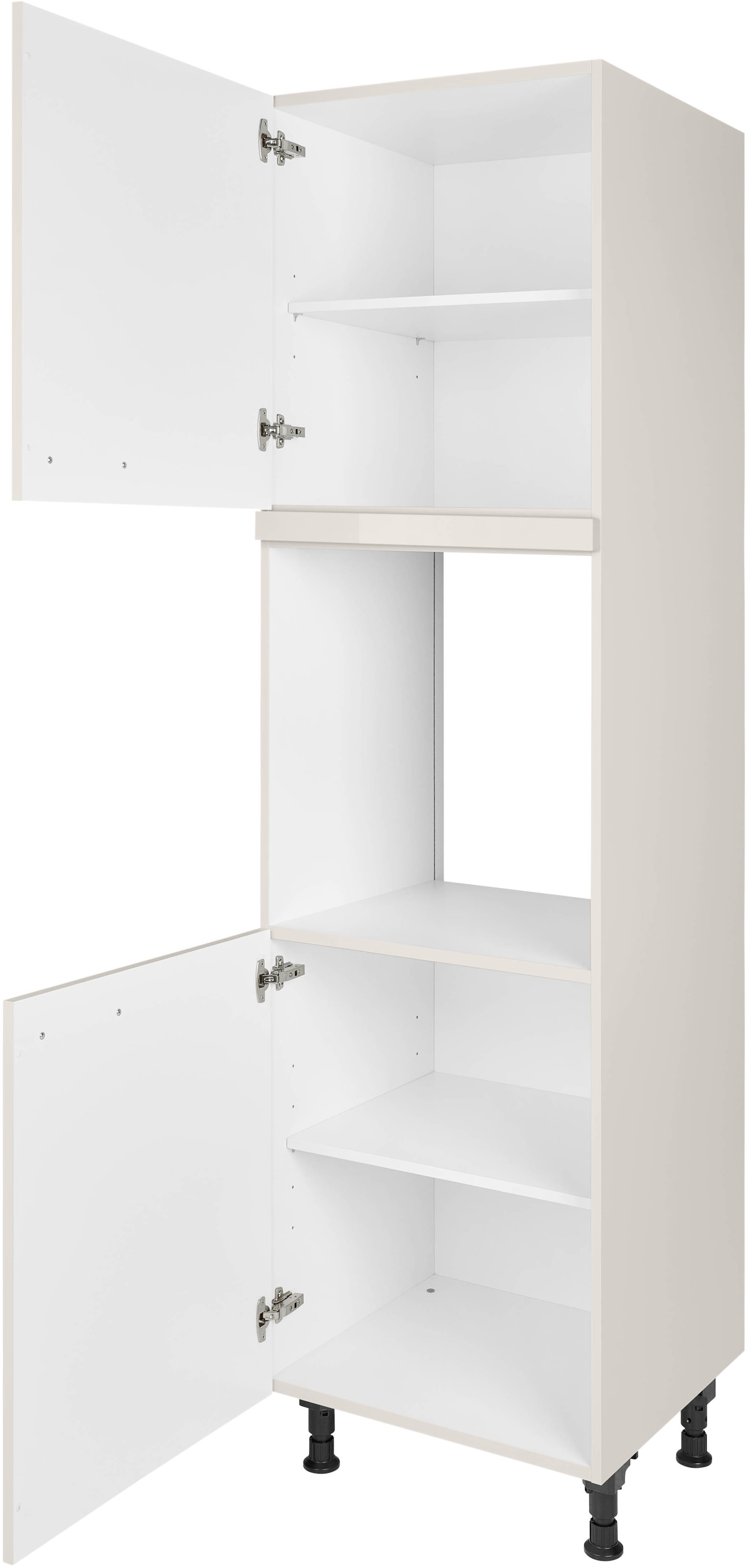 nobilia® Herdumbauschrank »"Flash", Ausrichtung wählbar, mit zwei zusätzlichen Türen,«, vormontiert, Breite/Höhe: 60/167,8 cm