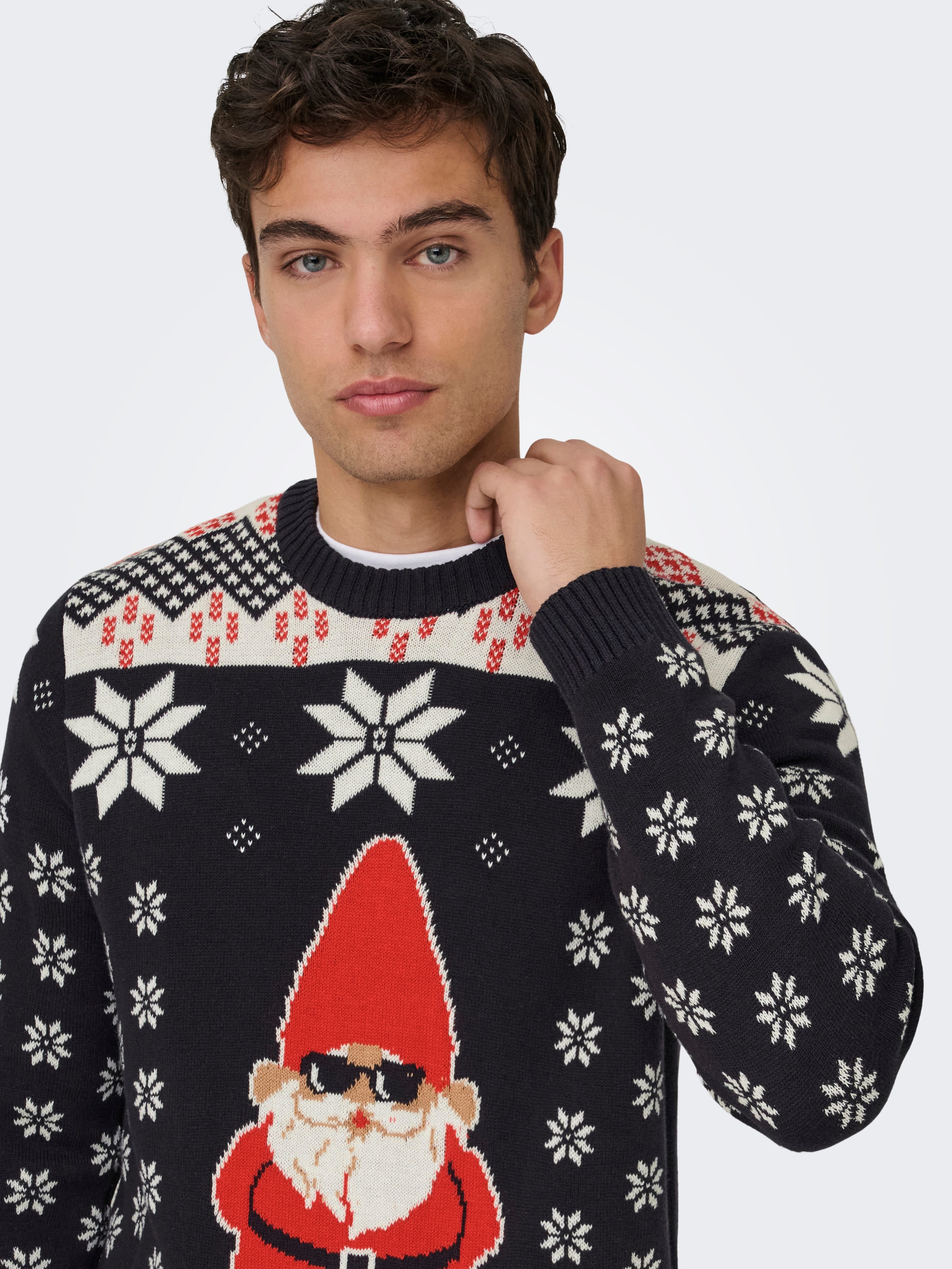 ONLY & SONS Rundhalspullover »ONSX-MAX REG CREW KNIT«