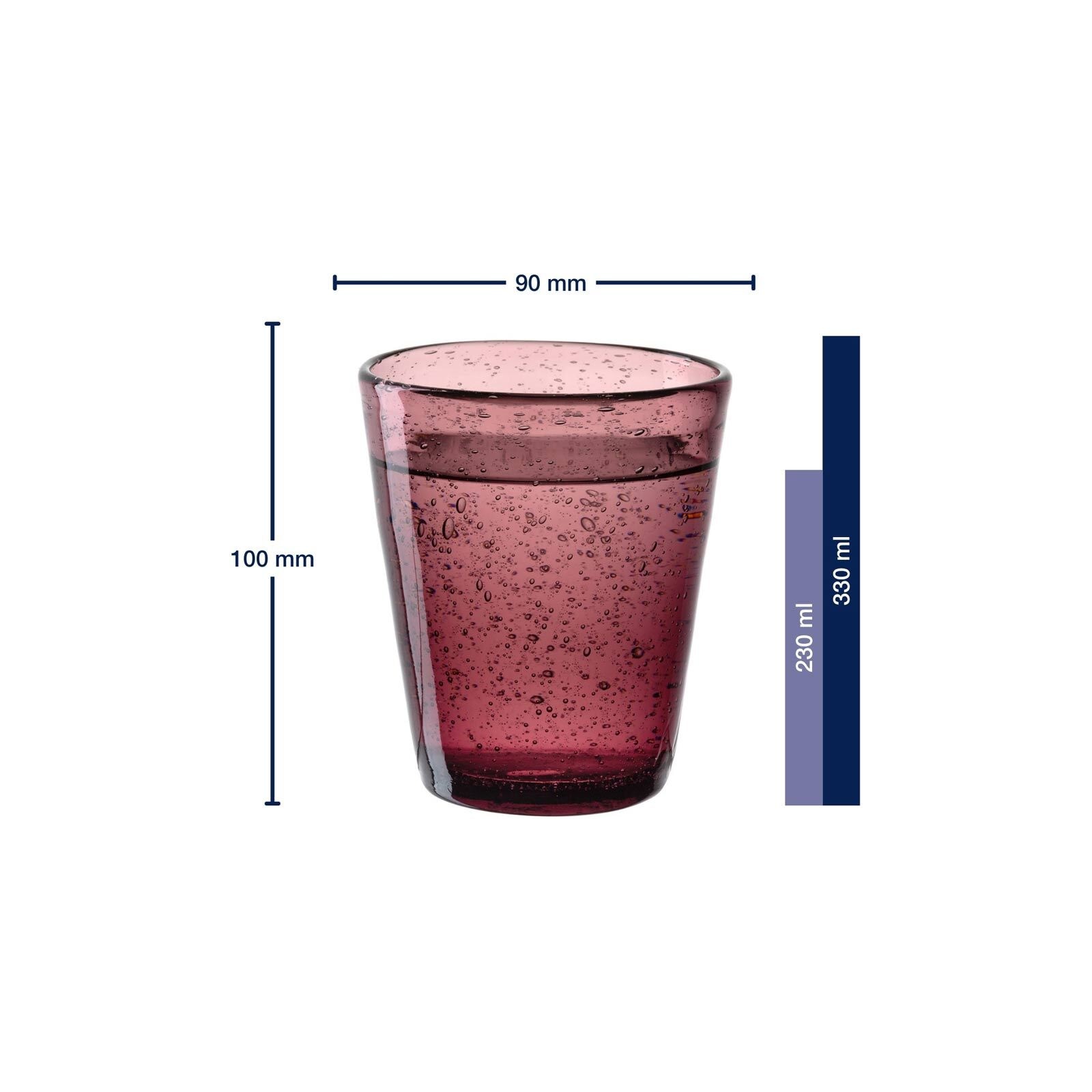 LEONARDO Glas »Trinkglas-Set 4-teilig BURANO 330 ml bunt«