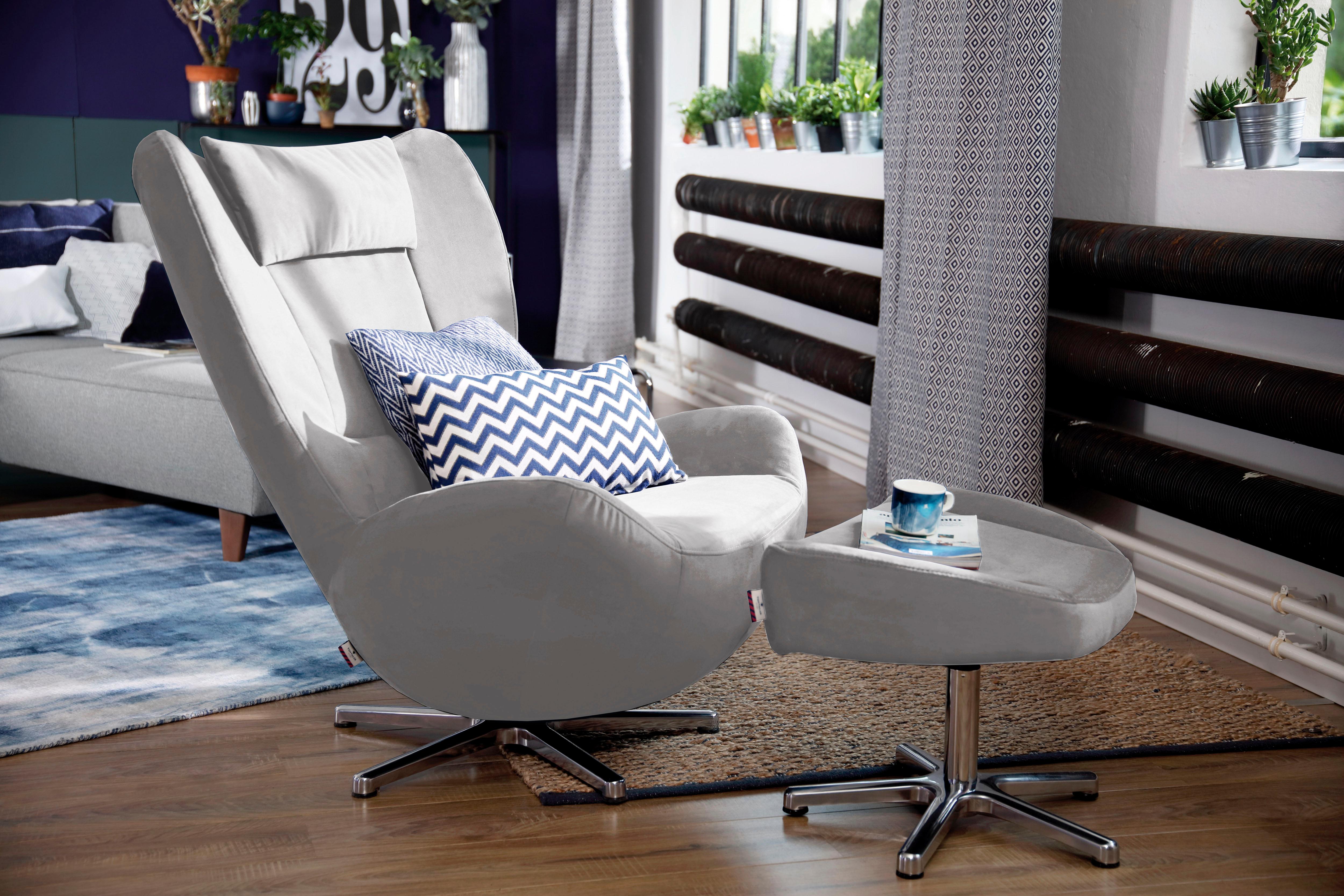 TOM BAUR Metall-Drehfuß | HOME in »TOM TAILOR Loungesessel Chrom mit PURE«,