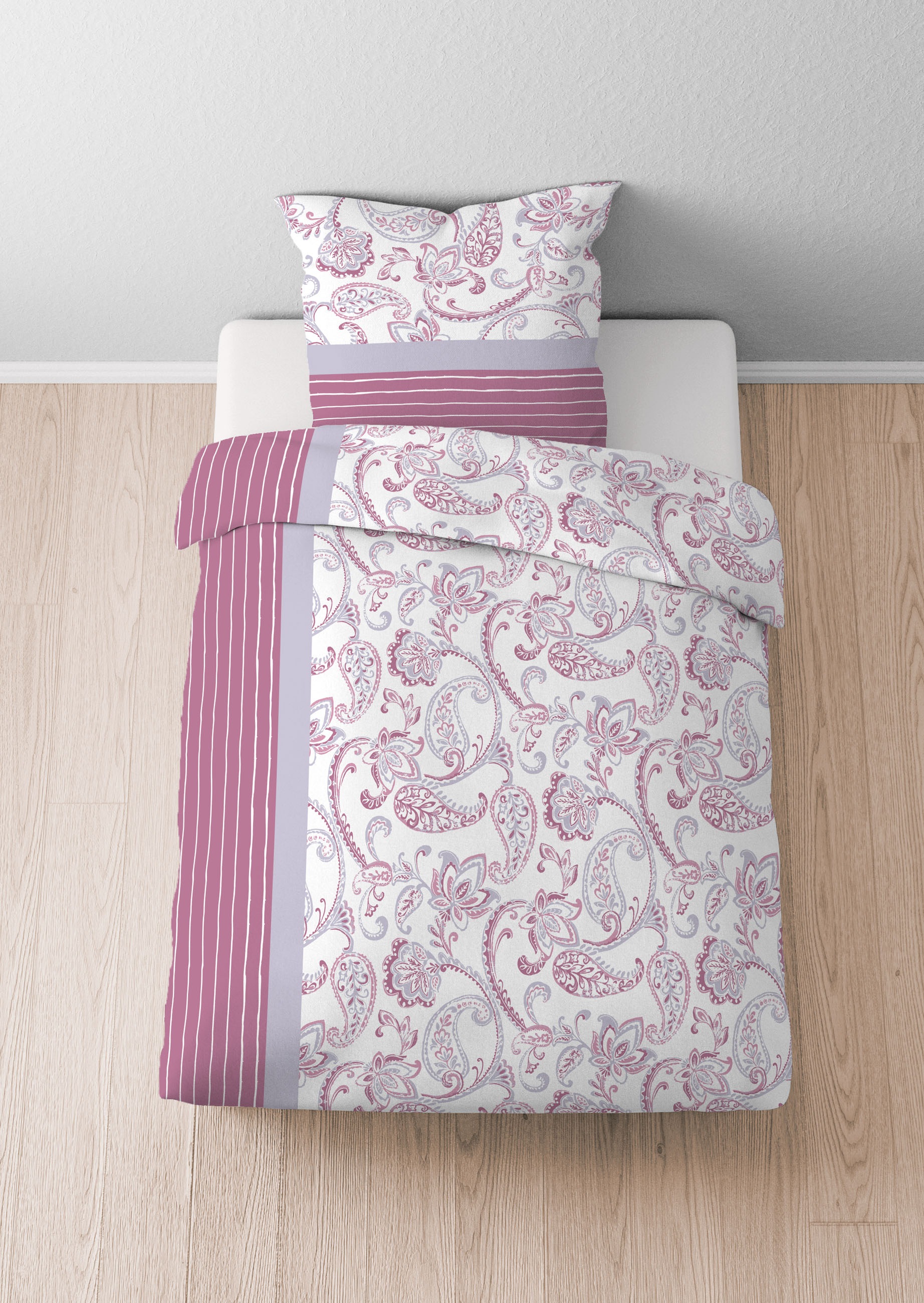 Castell - Markenbettwäsche Bettwäsche »0351110«, Poly-Cotton, wohlig warm, pflegeleicht, atmungsaktiv, Reißverschluss