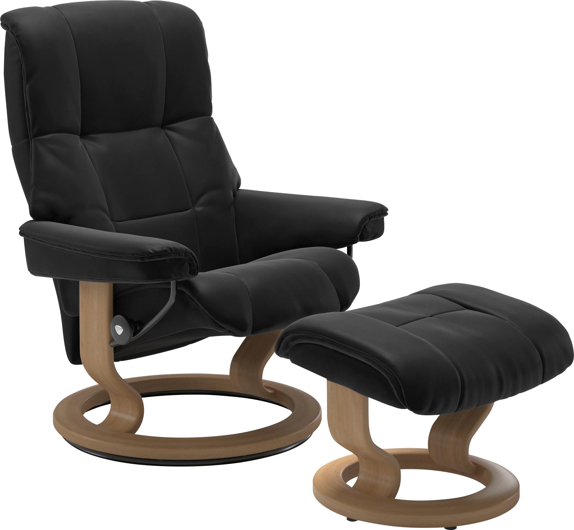 Relaxsessel STRESSLESS "Mayfair", schwarz (schwarz paloma), B:75cm H:99cm T:73cm, Leder BATICK: BATICK ist ein leicht korrigiertes, durchgefärbtes und genarbtes Möbelleder, bei dem die meisten Unebenheiten und Spuren in der Regel entfernt wurden.;Leder PA 2
