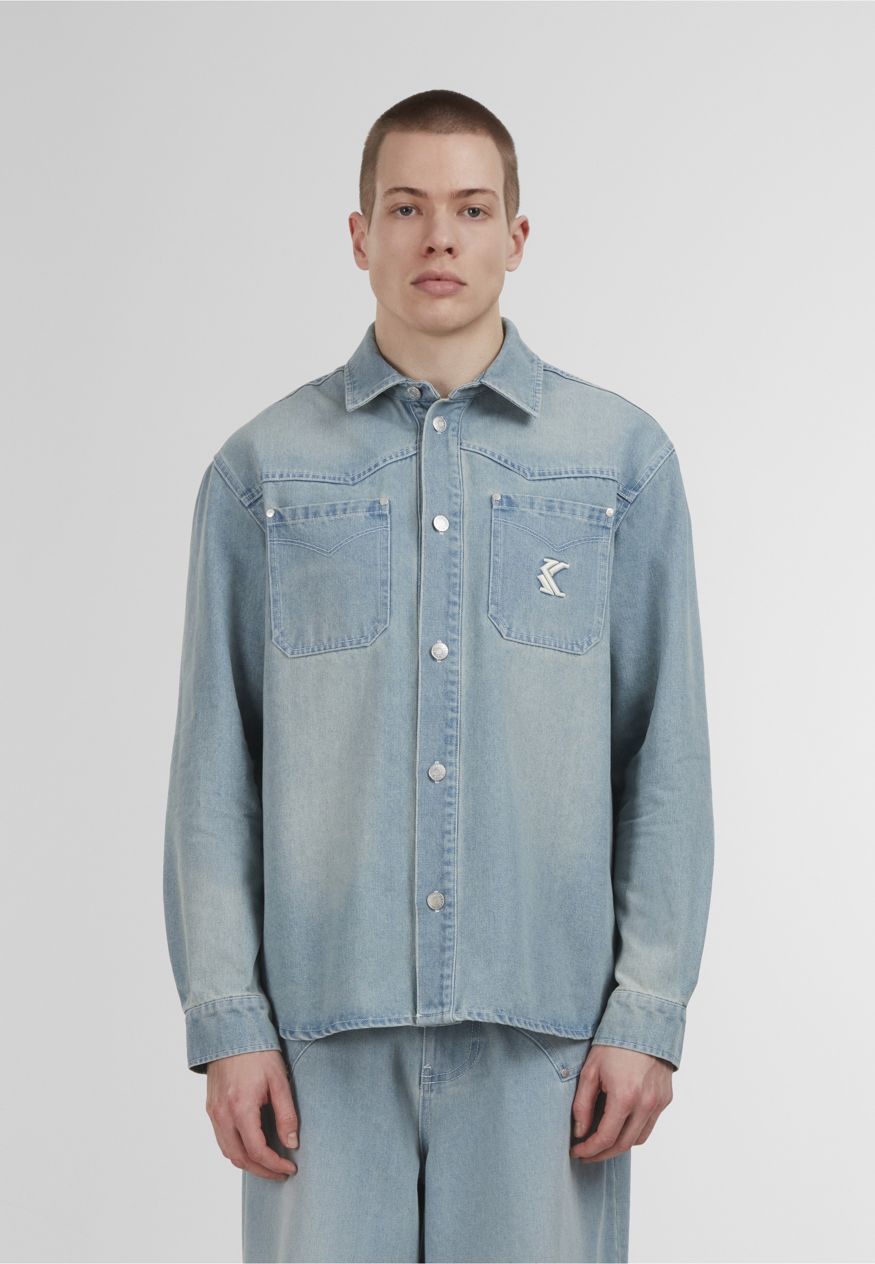 Karl Kani Langarmhemd »Karl Kani Og K Western Denim Overshirt« 1 Stk.