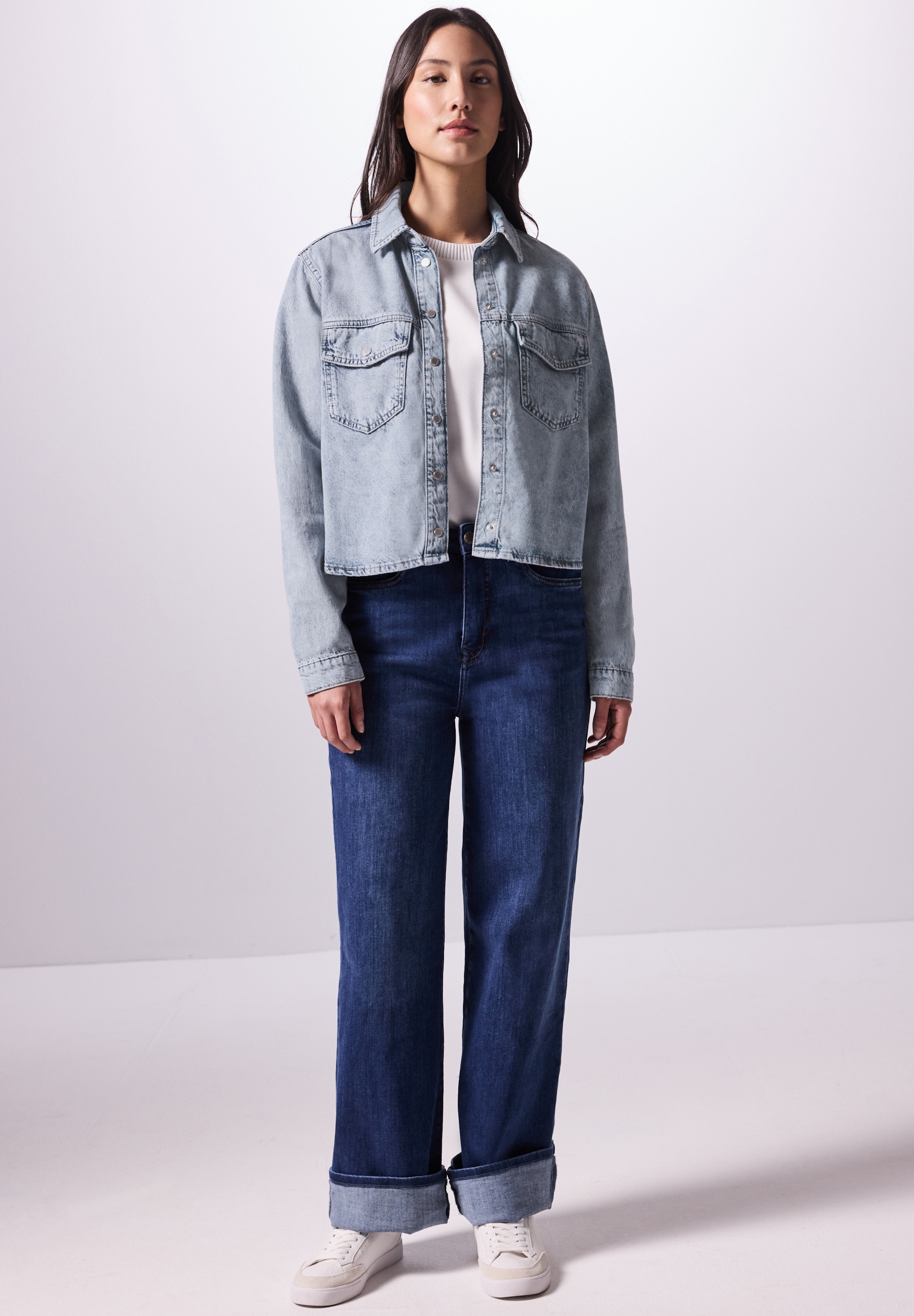 STREET ONE STUDIO Jeansbluse, mit Brusttaschen