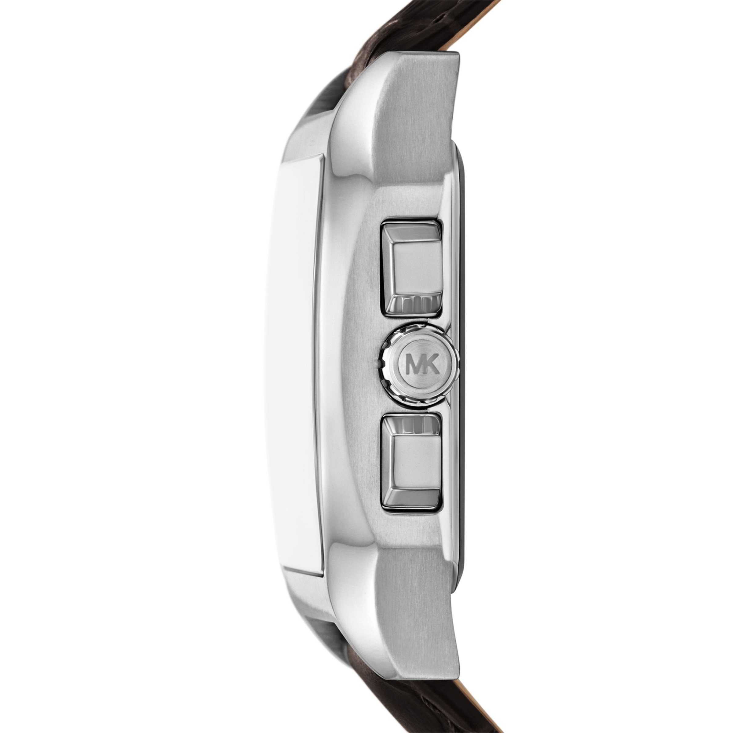 MICHAEL KORS Chronograph »Hayes« Quarzuhr, Armbanduhr, Lederarmband, analog, Tag, 12/24-Std.-Anzeige