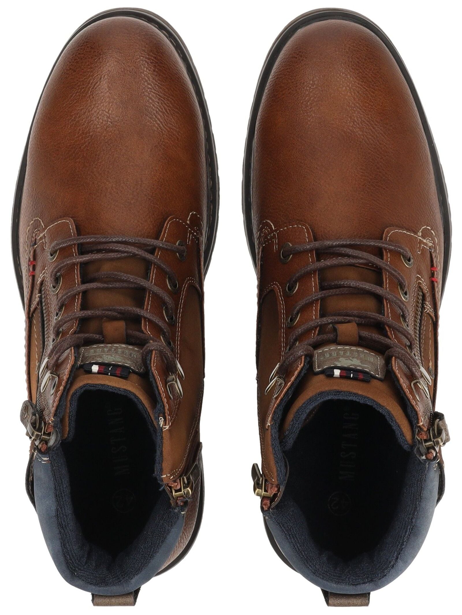 Mustang Shoes Schnürstiefelette »Mustang Shoes Stiefelette Lederimitat«
