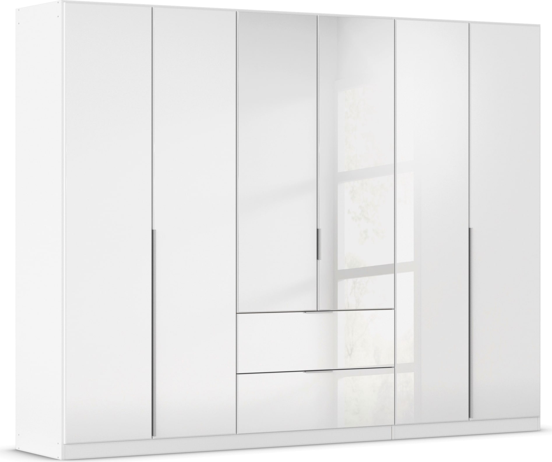 Drehtürenschrank OTTO HOME, B:271cm H:210cm T:54cm, weiß, Holzwerkstoff, Schränke, "Kleiderschrank Kleiderschränke Schrank Garderobe AGORDO mit