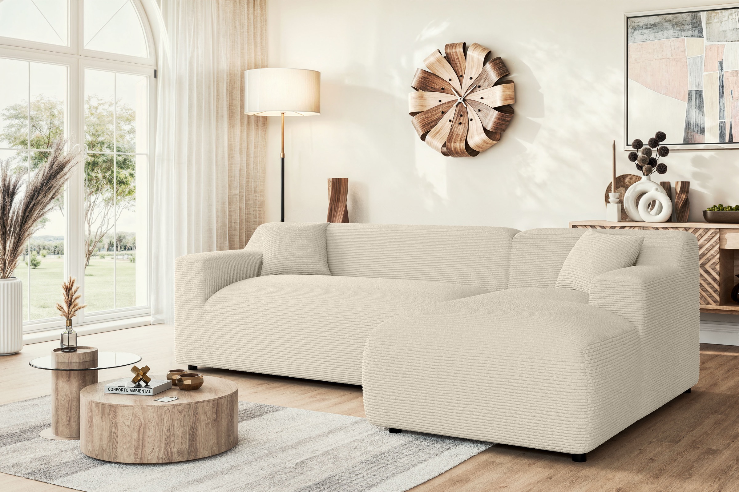 Home affaire Ecksofa "LILLIANA Designsofa, L-Form mit Recamiere rechts/link günstig online kaufen