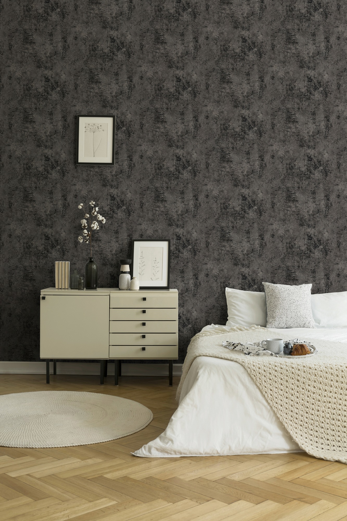 living walls Vliestapete »New Walls Urban Grace Vintage Uni Optik«, uni, Uni Tapete Einfarbig