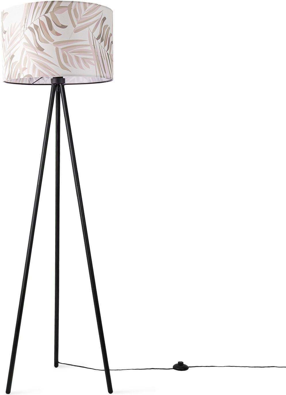 Wohnzimmer | Schlafzimmer Stoff Paco Stehlampe »Trina Palme Stehlampe BAUR Lampenschirm Home Kuba«, Beige