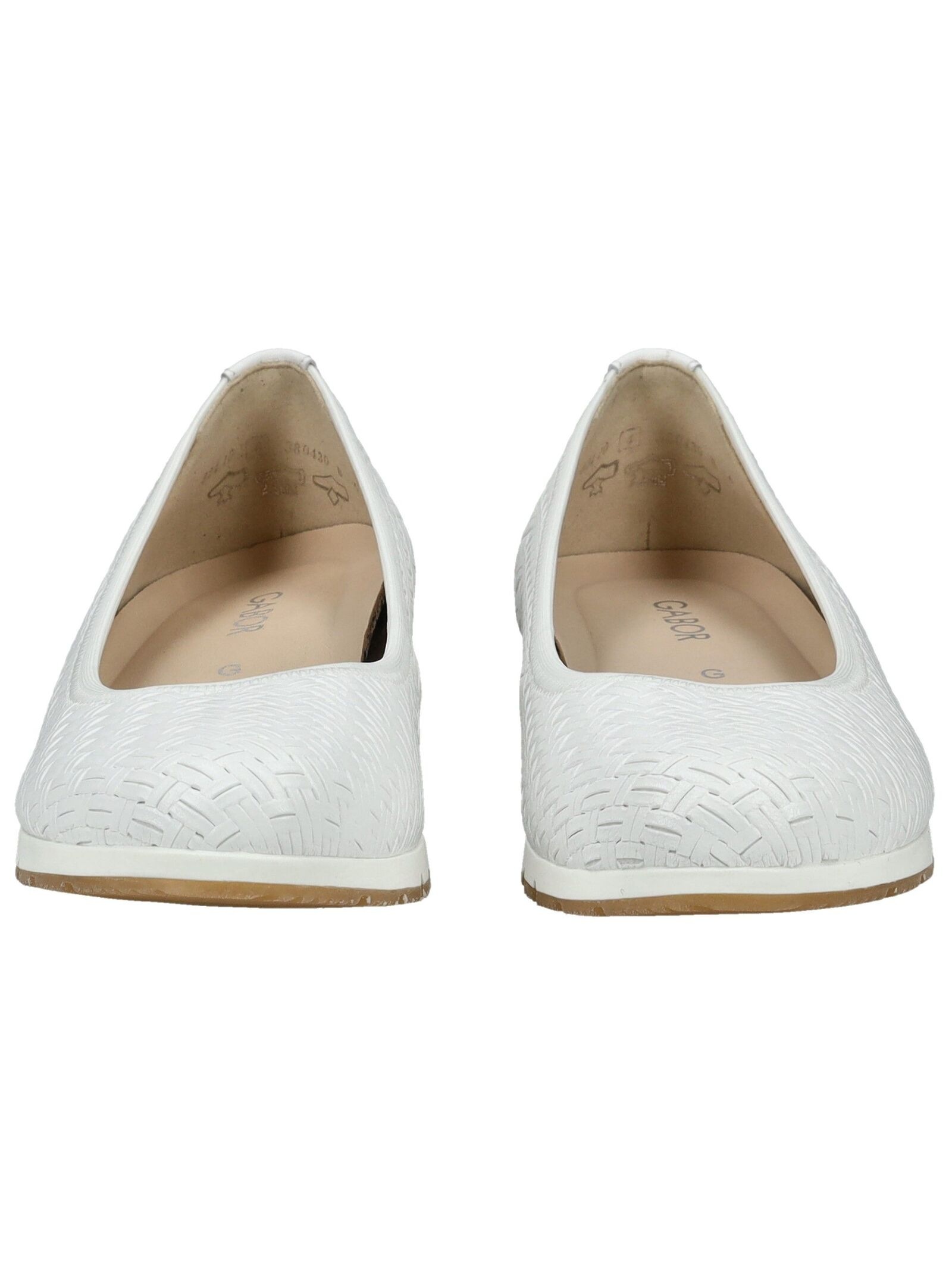 Ballerina GABOR COMFORT "Gabor Comfort Ballerinas Glattleder", Damen, Gr. 42, weiß, Glattleder, Schuhe Ballerina 5