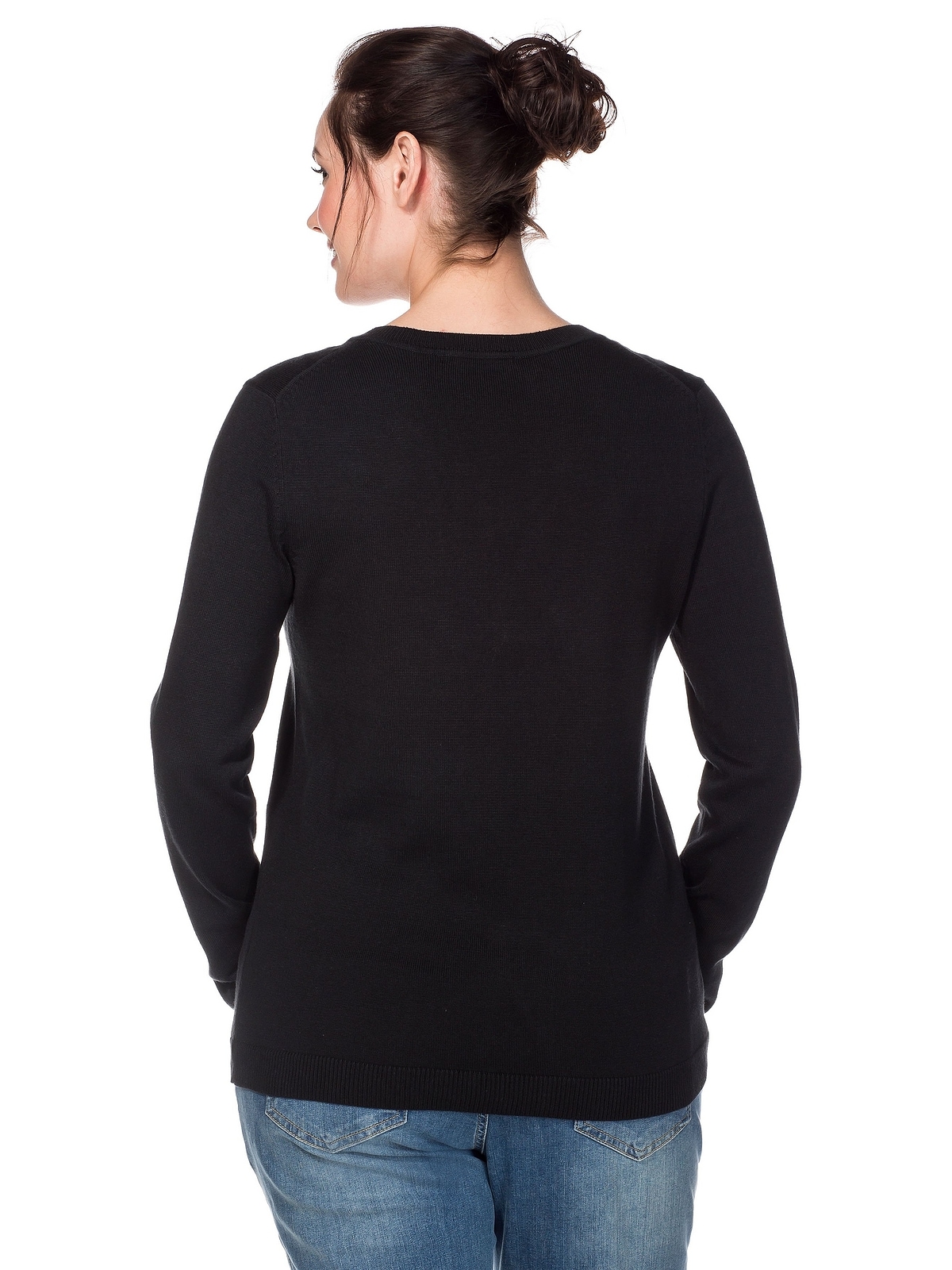 Sheego V-Ausschnitt-Pullover »Große Größen«, aus Feinstrick