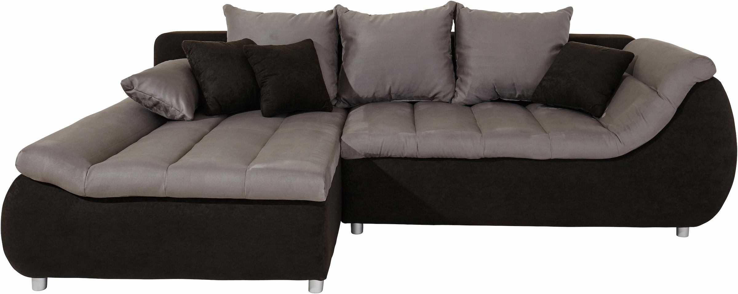 INOSIGN Ecksofa »Imola modern und elegant, bequem, aktuelle Steppung im Sitz, L-Form«, inkl. Bettfunktion und Bettkasten