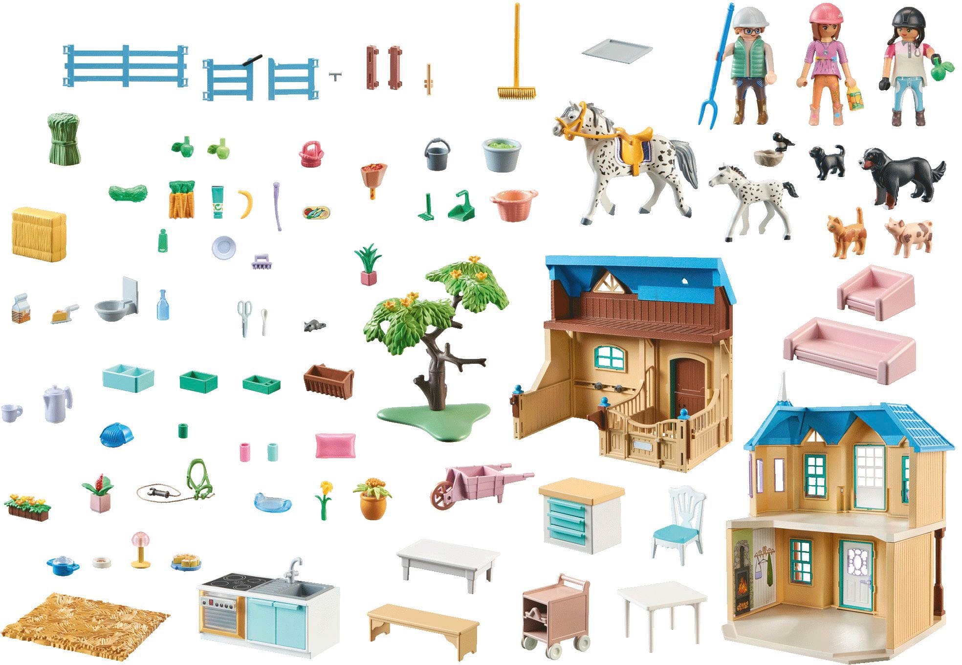 Playmobil® Konstruktions-Spielset »Waterfall Ranch (71351), Horses of Waterfall«, (263 St.)