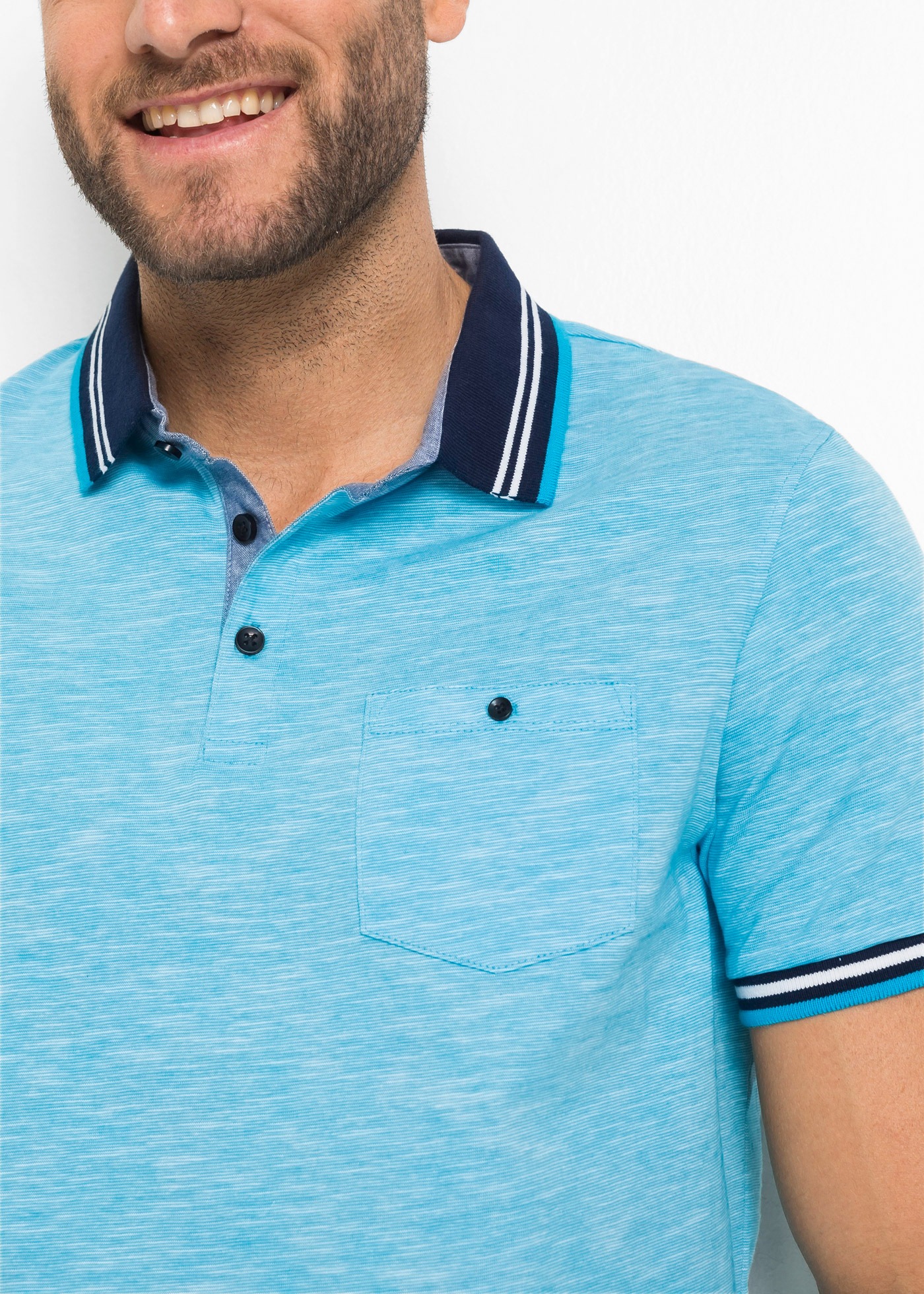 Thumbnail - bonprix Poloshirt Regular fit, Kurzarm-Design, aus Baumwolle, mit Polokragen