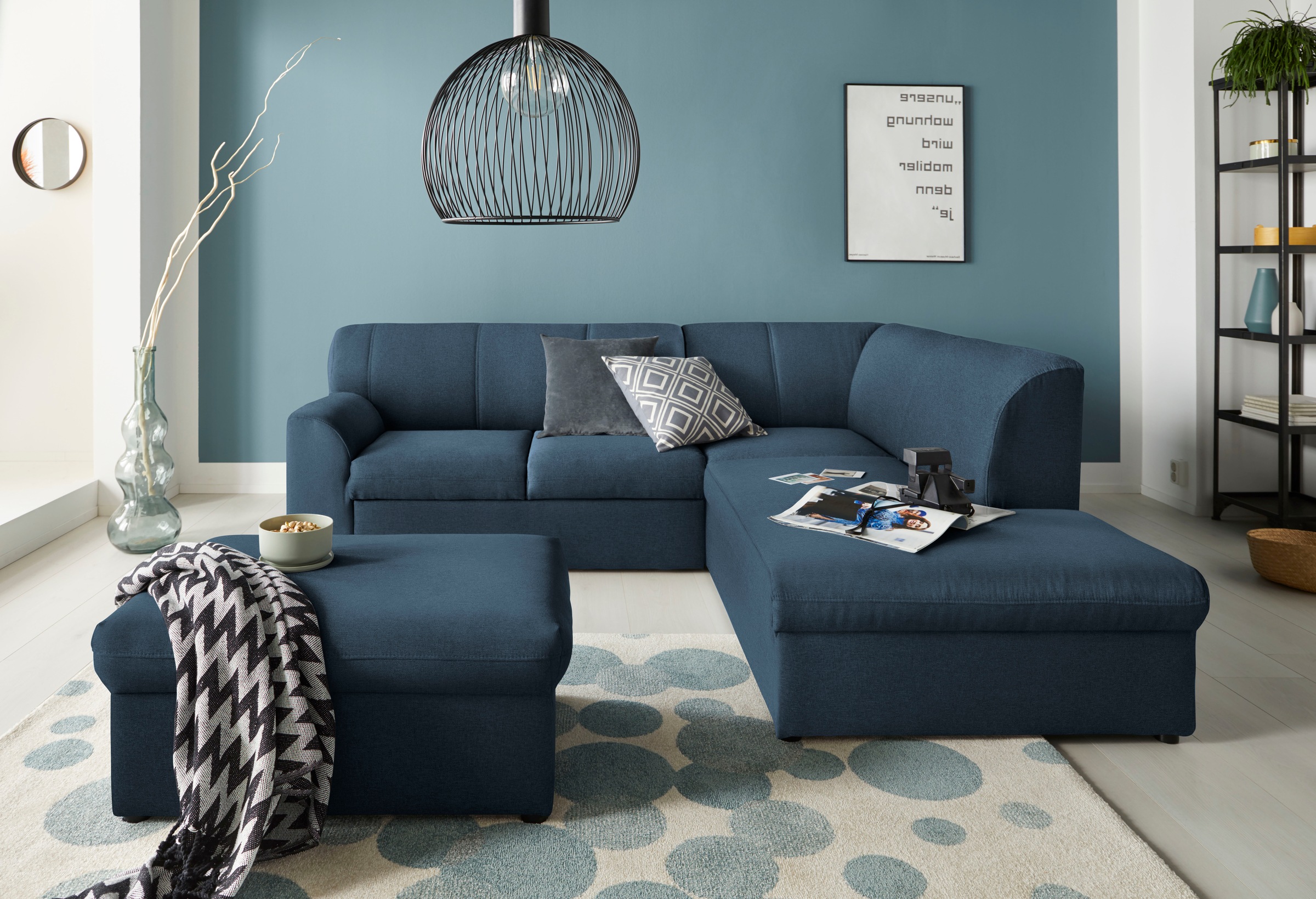 Thumbnail - DOMO collection Ecksofa "Topper zeitlos elegant, kompakte Stellmaße, OTTOs Choice, L-Form" mit Ottomane, wahlweise mit S...