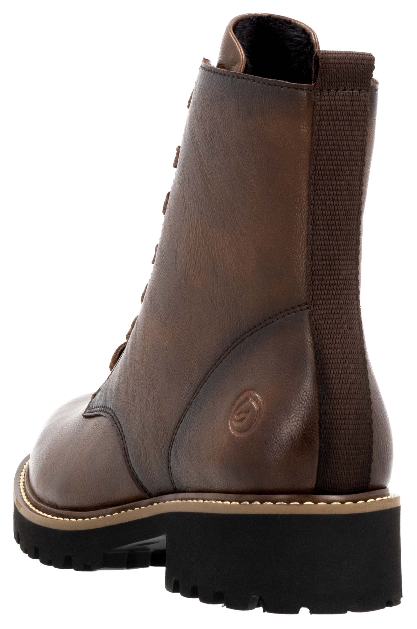 Remonte Schnürboots, Blockabsatz, Schnürstiefelette im Used Look günstig online kaufen