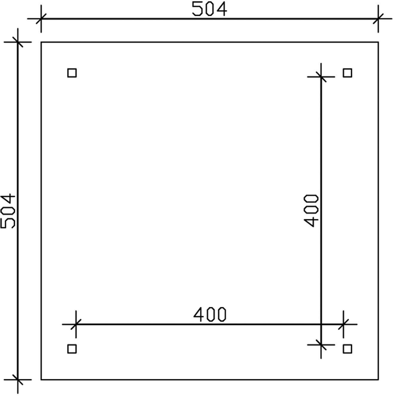 Skanholz Holzpavillon »Cannes 3«, Leimholz, 424 x 424 cm
