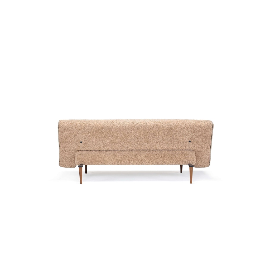 INNOVATION LIVING ™ Schlafsofa »Unfurl Bettsofa, Klappsofa, Gästebett, Couch, Schlaffunktion«, 3-stufig klappbar, Teddy Stoff, Braun, als Dauerschläfer geeignet