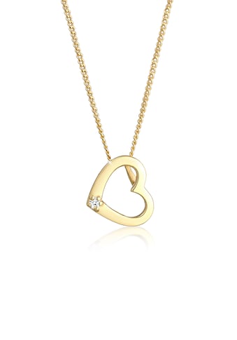 Collierkettchen »Herz Liebe Diamant (0.015 ct.) Love 585 Gelbgold«