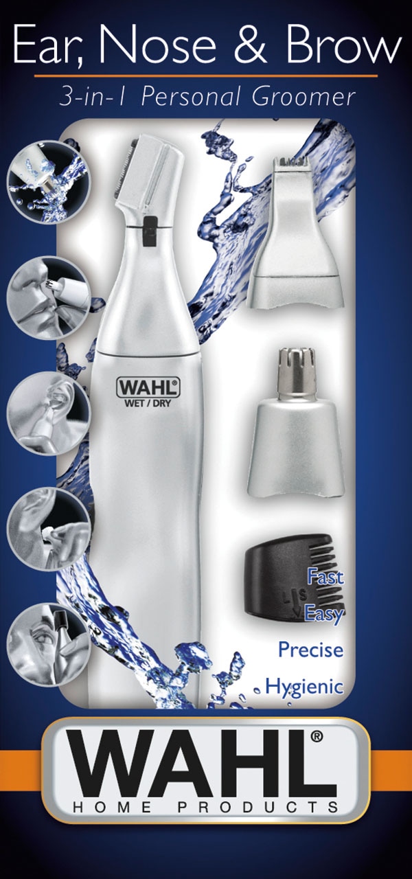Wahl Nasen- und Ohrhaartrimmer »3 in 1 Trimmer«, 4 Aufsätze