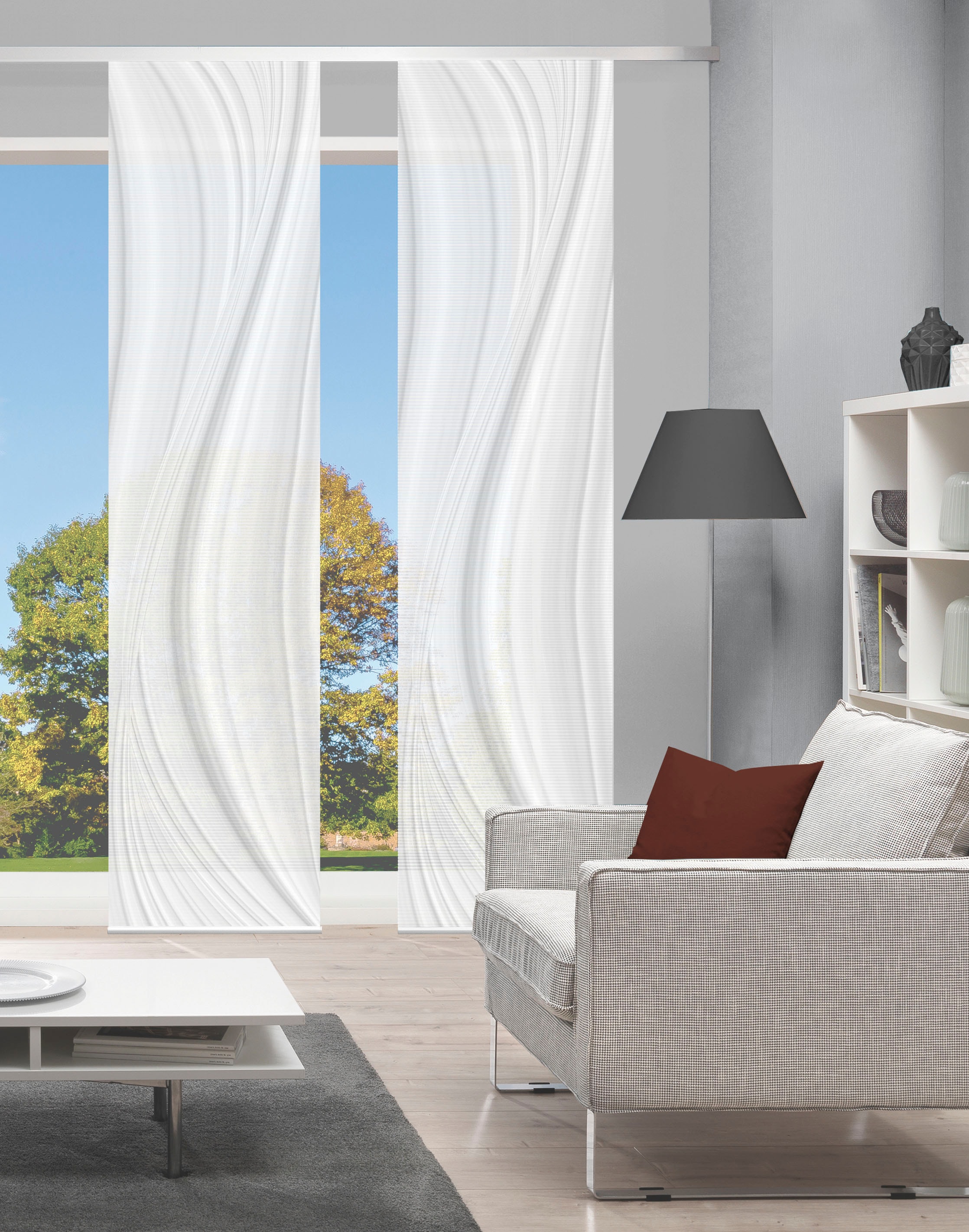 Vision S Schiebegardine "LAURINA 2er SET" Paneelwagen 2 Stk. tlg. Schiebevo günstig online kaufen