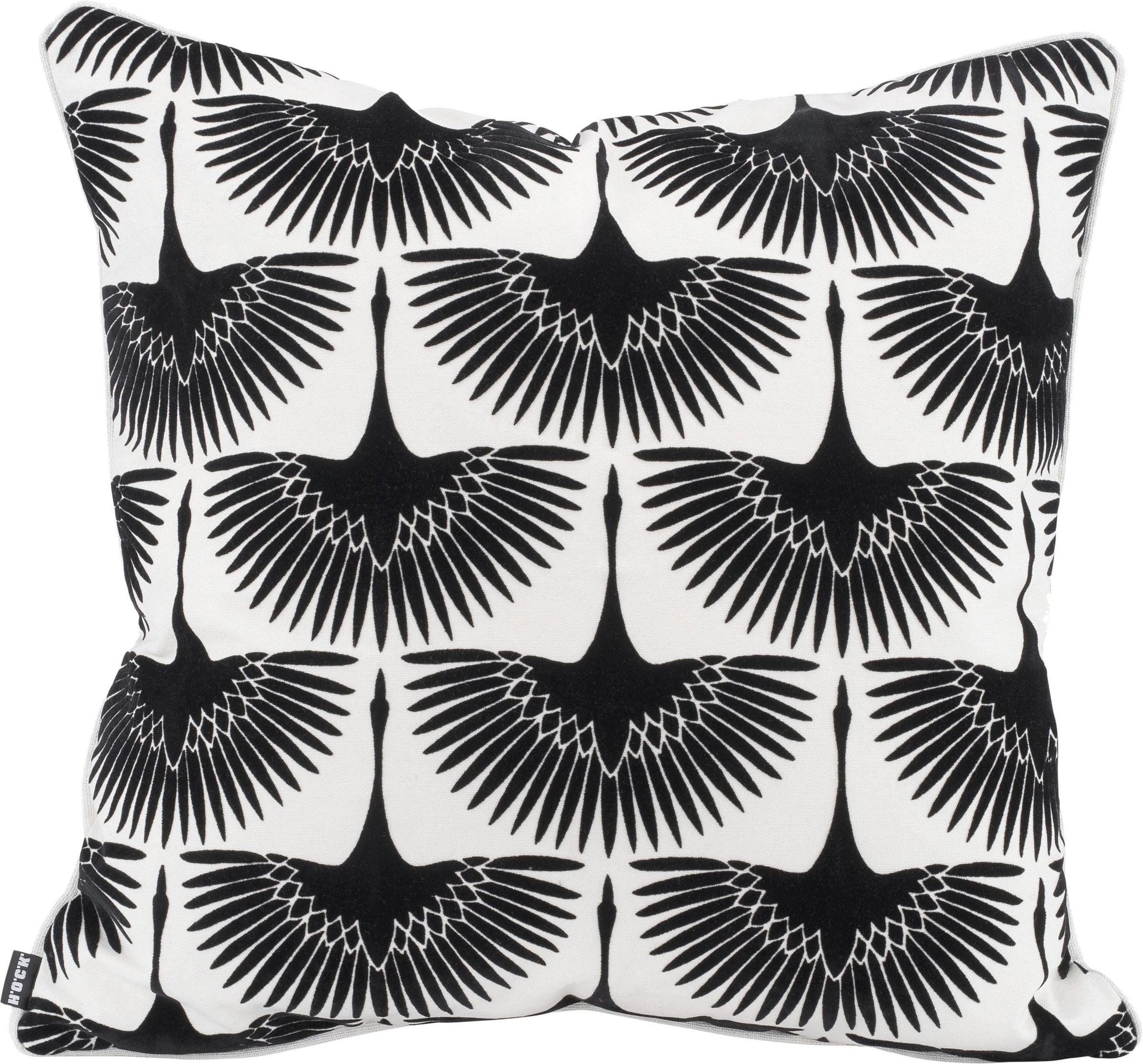 H.O.C.K. Dekokissen "Black Swan" mit schicken Schwanenmotiven, Wendekissenh günstig online kaufen