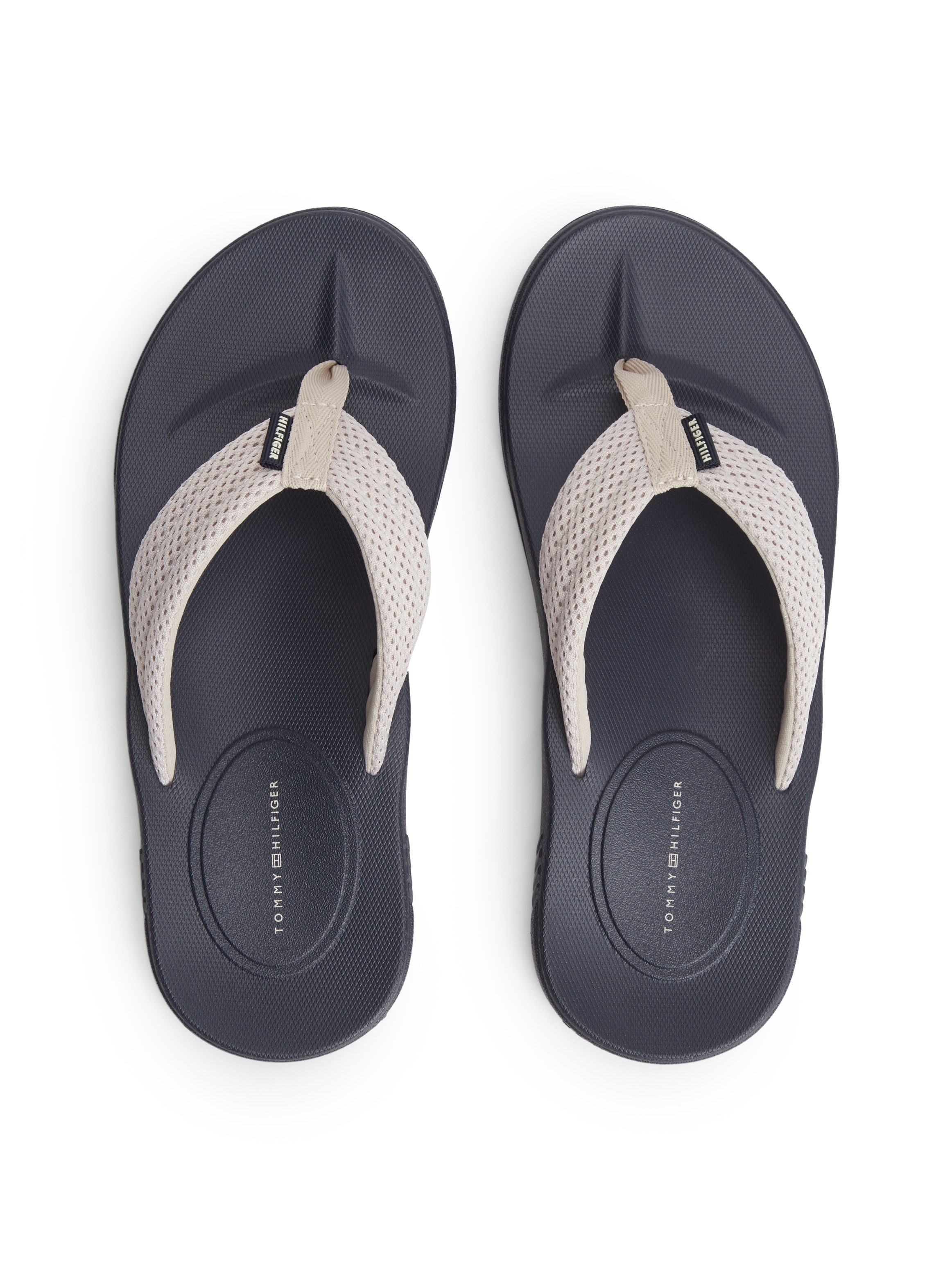 Tommy Hilfiger Zehentrenner »MOLDED PADDED HILFIGER B SANDAL«  Strandschuh, Sommerschuh, Poolslide mit Kontrastbesatz