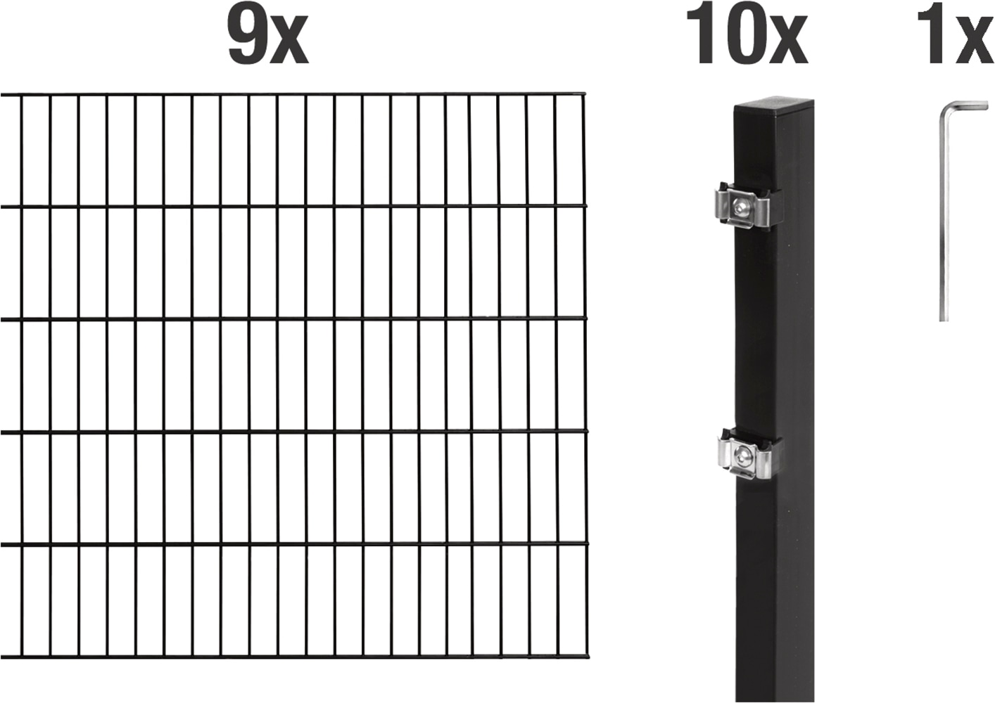 Alberts "Grundset" Höhe: 80-200 cm, Gesamtlänge: 4-30 m, zum Einbetonieren