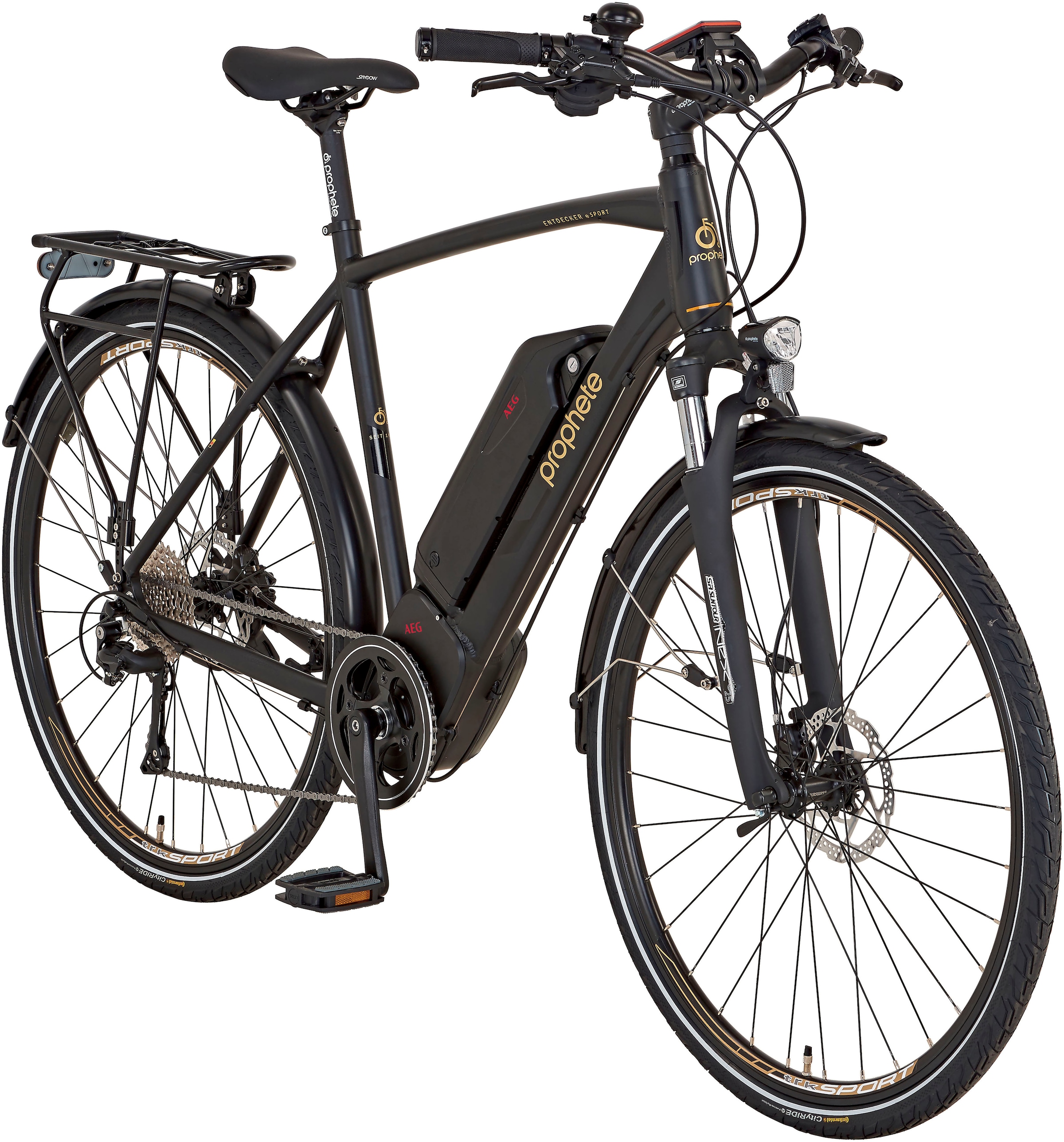 Prophete E-Bike »Entdecker eSport«, 10 Gang, Shimano, Mittelmotor 250 W, Pedelec, Elektrofahrrad für Herren