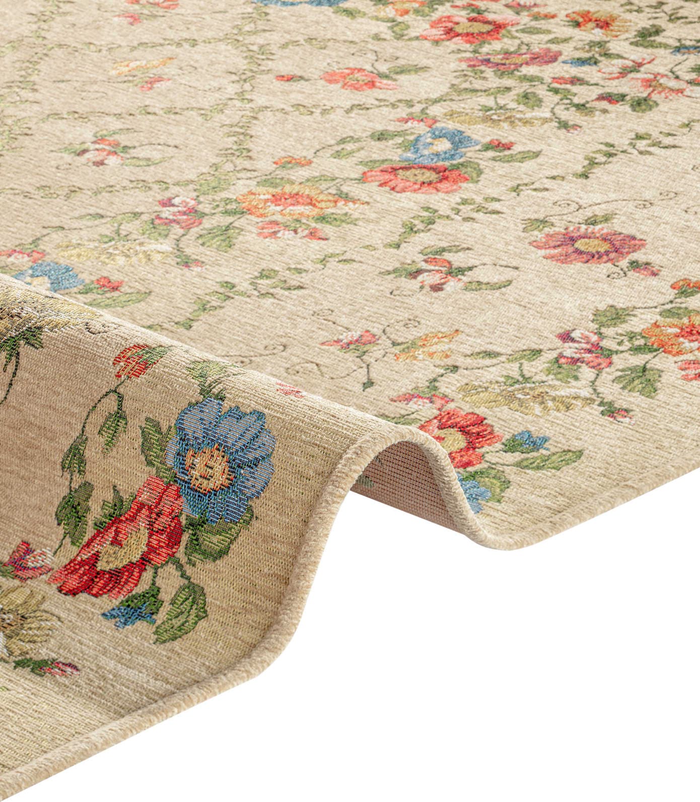 Teppich HEINE HOME Gr. 1, beige, bunt, B:60cm H:4mm L:90cm, Baumwolle, Kunstfaser, Polyester, Polypropylen, Teppiche, Teppich 2