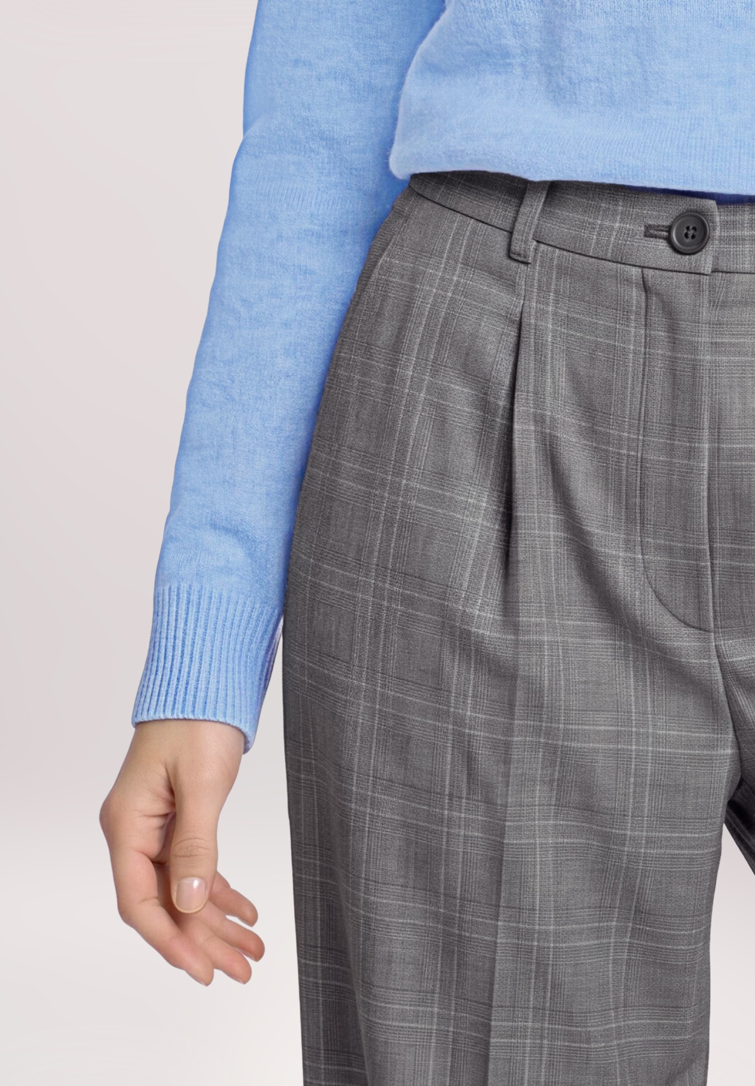 Betty&Co Bundfaltenhose »Damen mit weitem Bein«