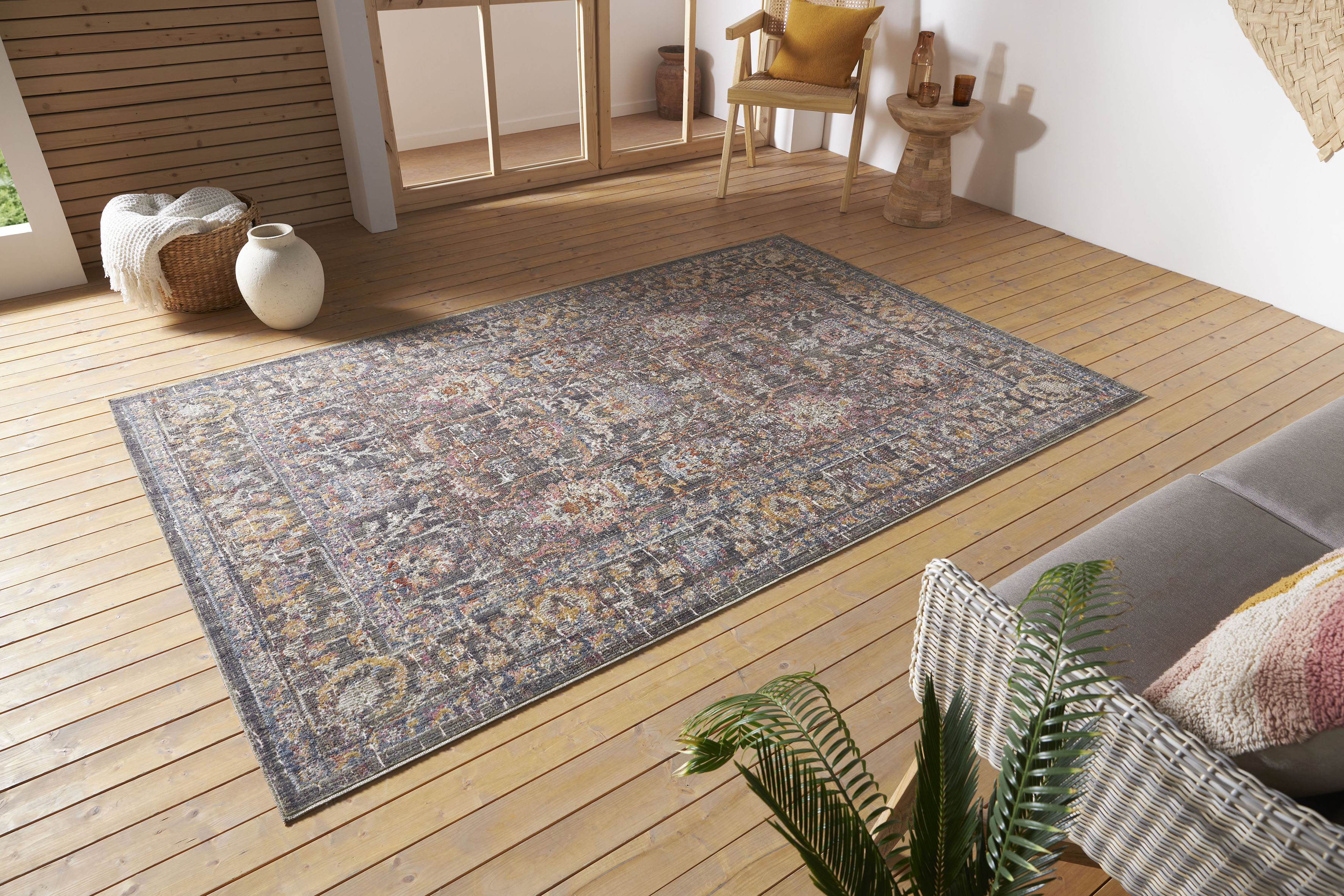 HANSE Home Teppich "Port Said" rechteckig 3 mm Höhe In-& Outdoor, Läufer, Wetterfest, Balkon, Wohnzimmer, Orient