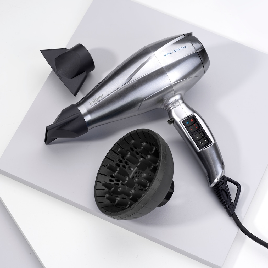 BaByliss Haartrockner »6000E Pro Digital«, 2200 W, 3 Aufsätze