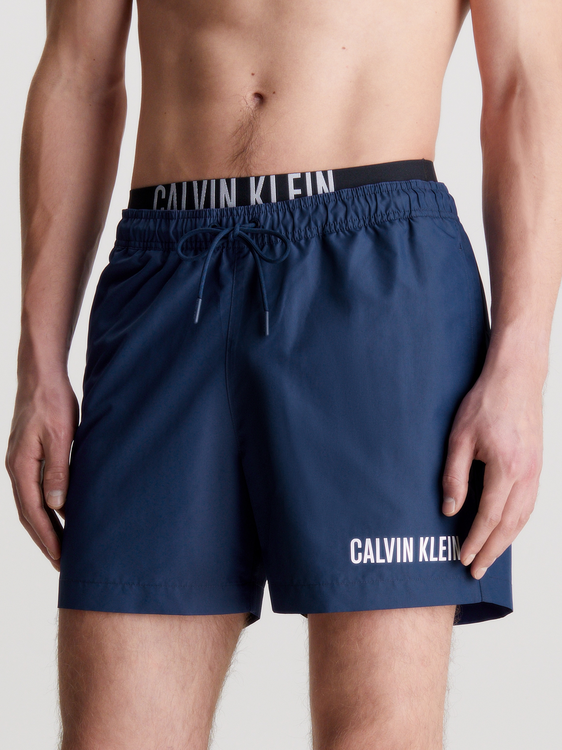 Calvin Klein Swimwear Badeshorts "MEDIUM DOUBLE WB", mit doppeltem Bund