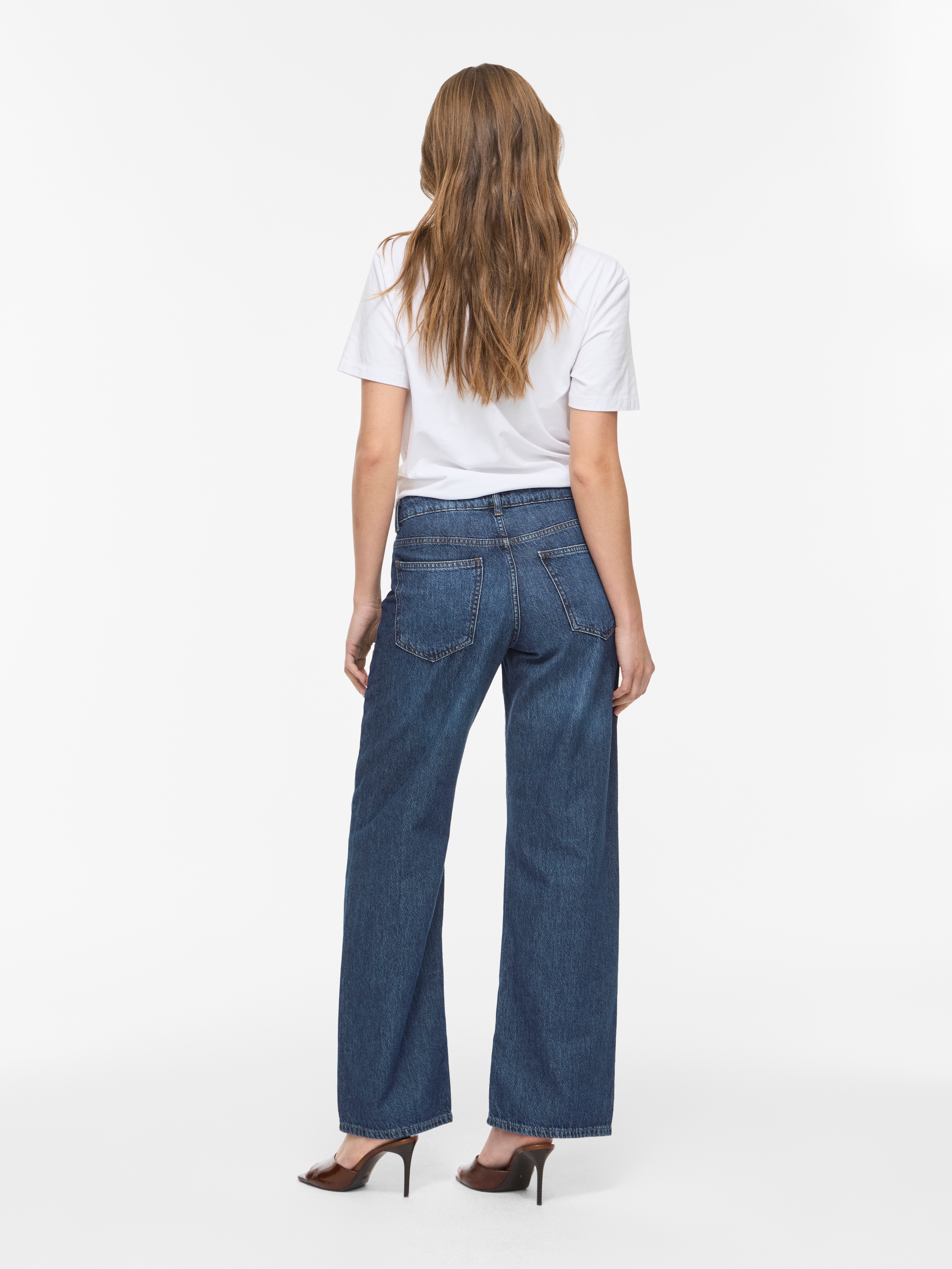 Vila Weite Jeans »VIPALMA RW WIDE JEANS DBD PAL20-NOOS« Baumwolle, regular waist, wide fit